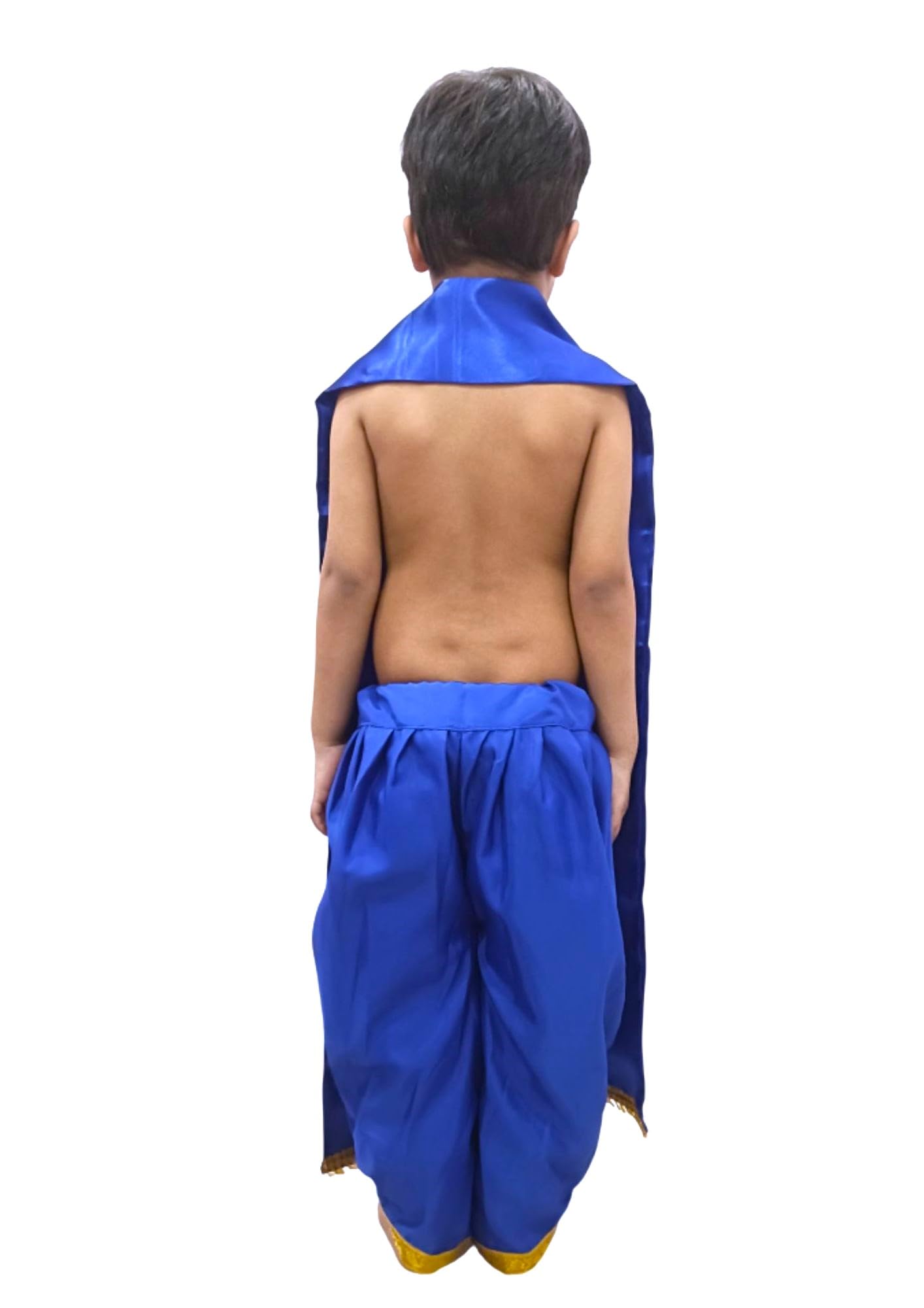 BookMyCostume Blue Dhoti with Patka Indian Folk Cultural Role Play Dress | Indian Traditional Costume for Boys 8-10 Years 5