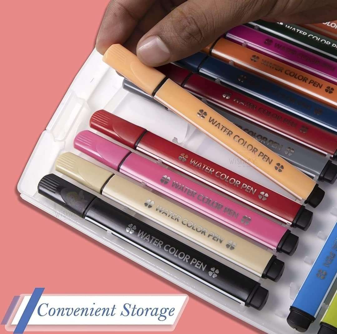 DEOXY Washable Watercolor Pens Set - Colouring Kit Art Markers Colour Sketch Pens Set Kids Artists Sketching Drawing Materials Craft Supplies Return Gift (48 Watercolor Pen Set) 4