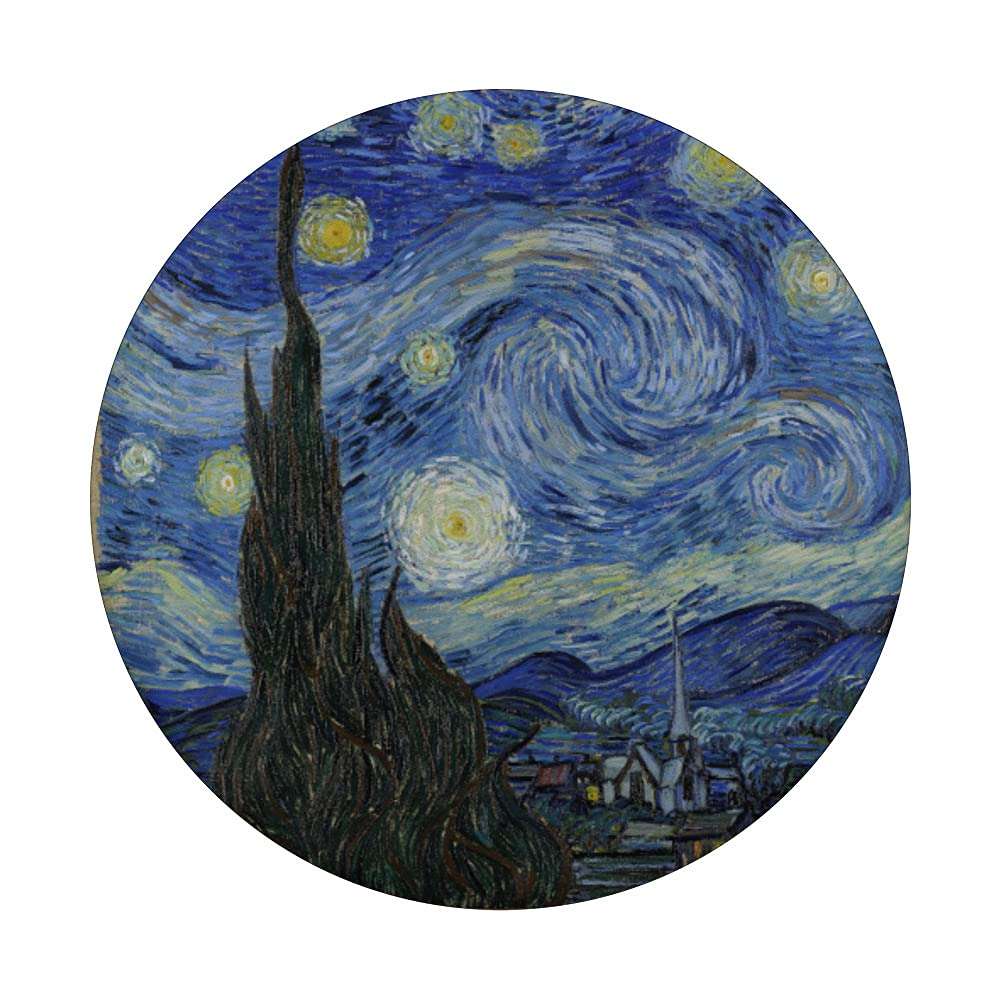 Van Gogh, Starry Night, Night Sky Painting Classic Art PopSockets Swappable PopGrip 3