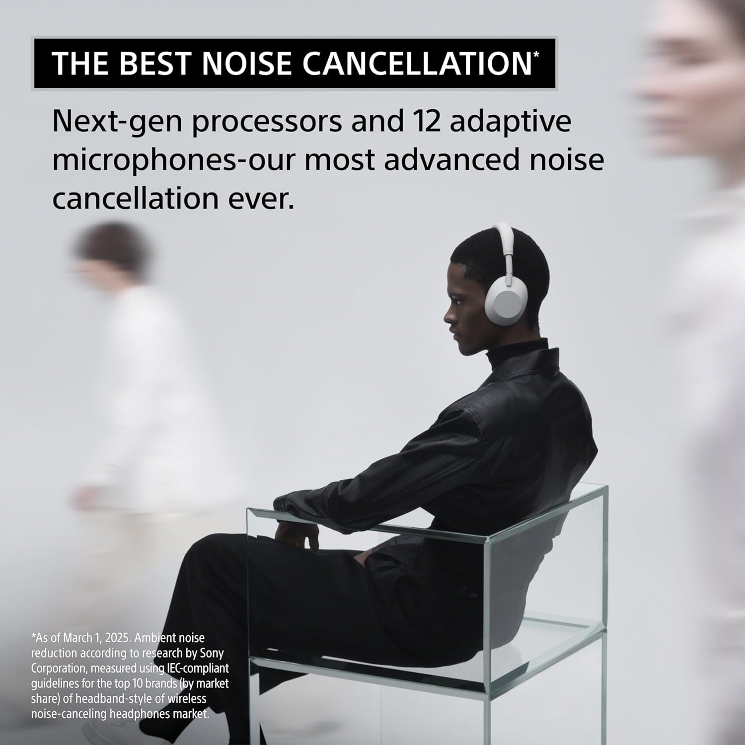 Sony WH-1000XM6 The Best Wireless Noise Canceling Headphones + Portable Charger + 20W 2-Port Wall Charger (Platinum Silver) 6