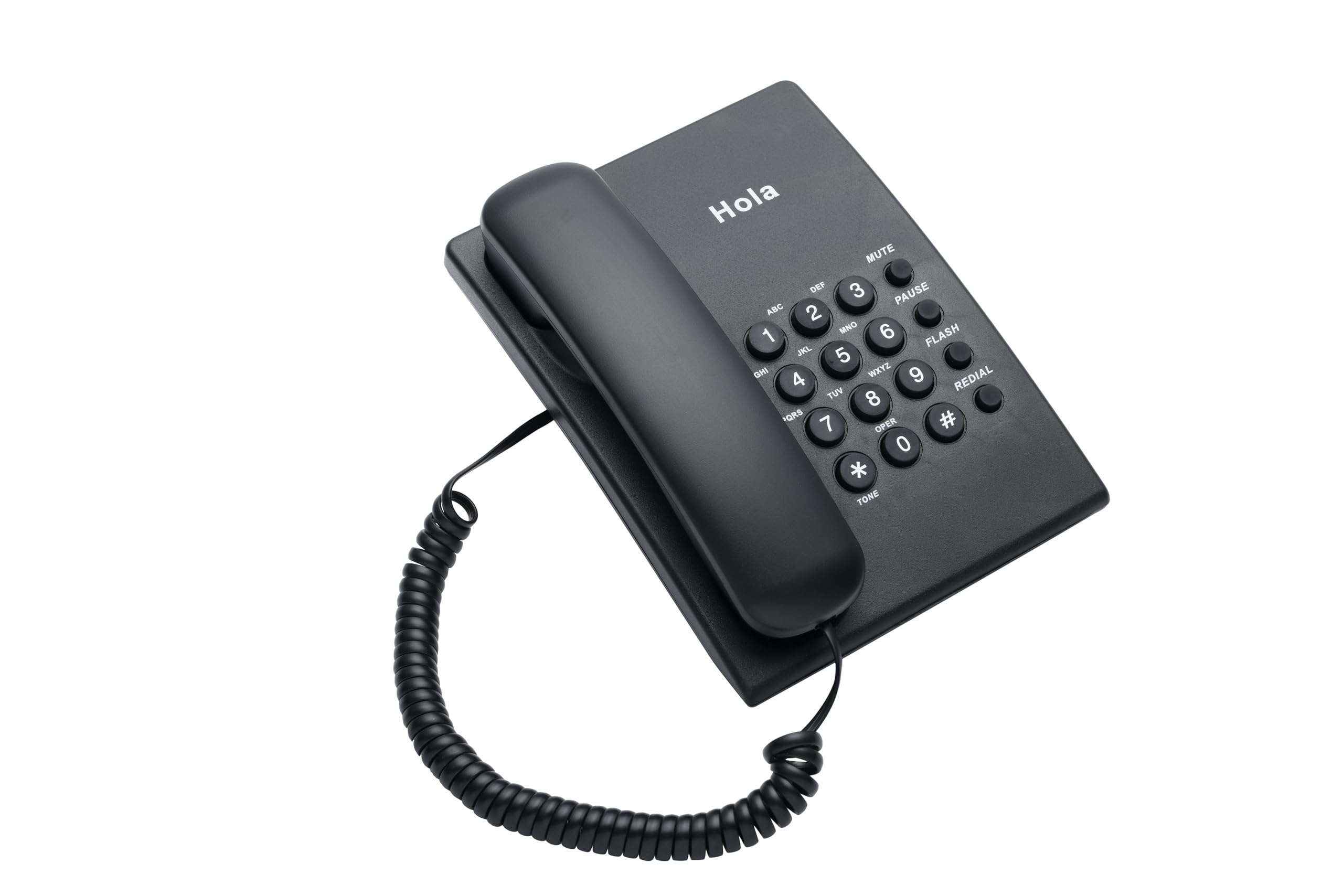 Hola TF 300 Basic Corded landline Phone with Tone/Pulse, Wall/Desk mountable, Pulse/Tone dial 2