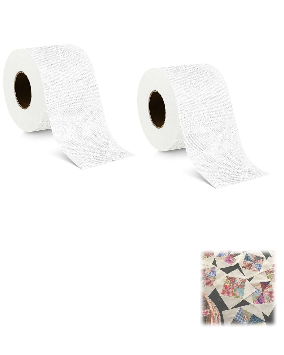 Xtlonbom Scrap Tape for Quilting 2 1/2，Fabric Scraps Diagonal Seam Tape Water Soluble 25 Yardsdiagonal Seam Tape (2 Rolls) 1