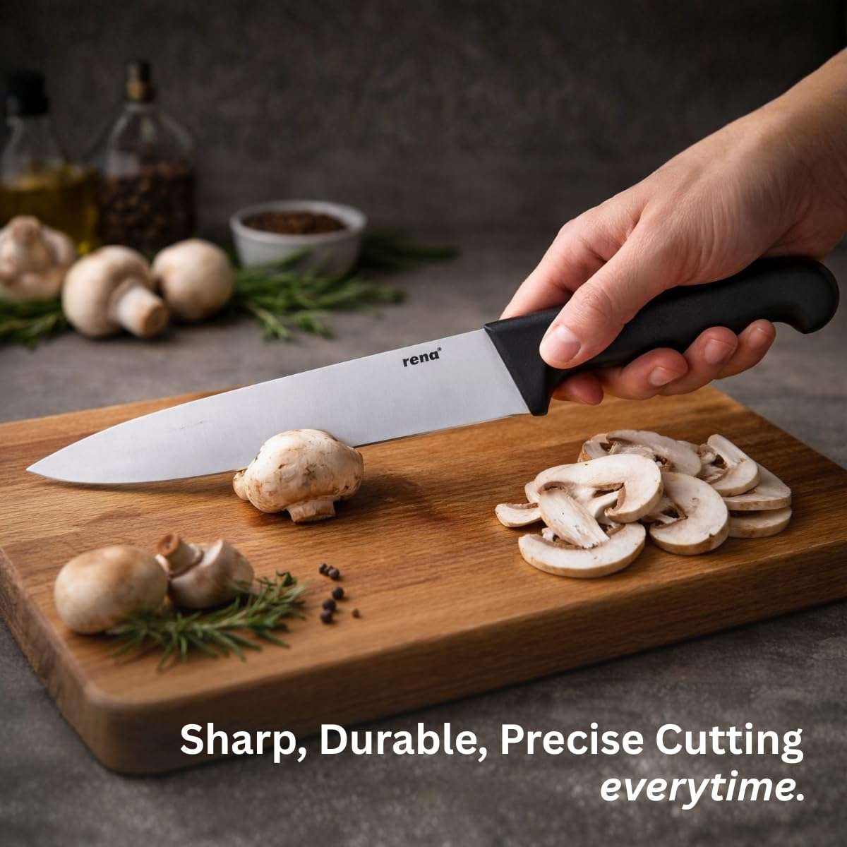 Rena Stainless Steel Chef Knife 210 mm Professional Kitchen Knife, Premium & Sharp Heavy Duty Multipurpose Cooking Knife for Slicing & Chopping Meat, Fish, Vegetables with Ergonimic Handle 6
