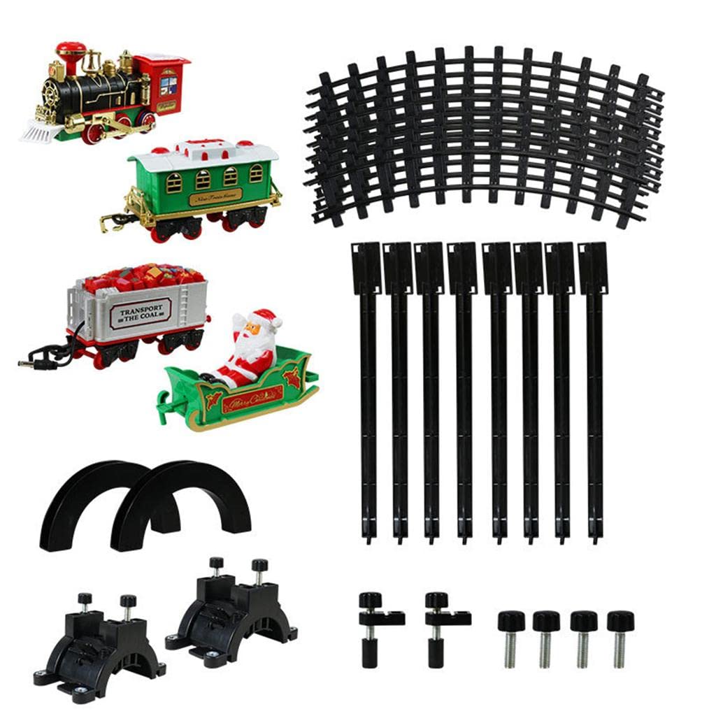 CALANDIS Christmas Train Set Track Musical Sound Lights Around Tree Decoration 4