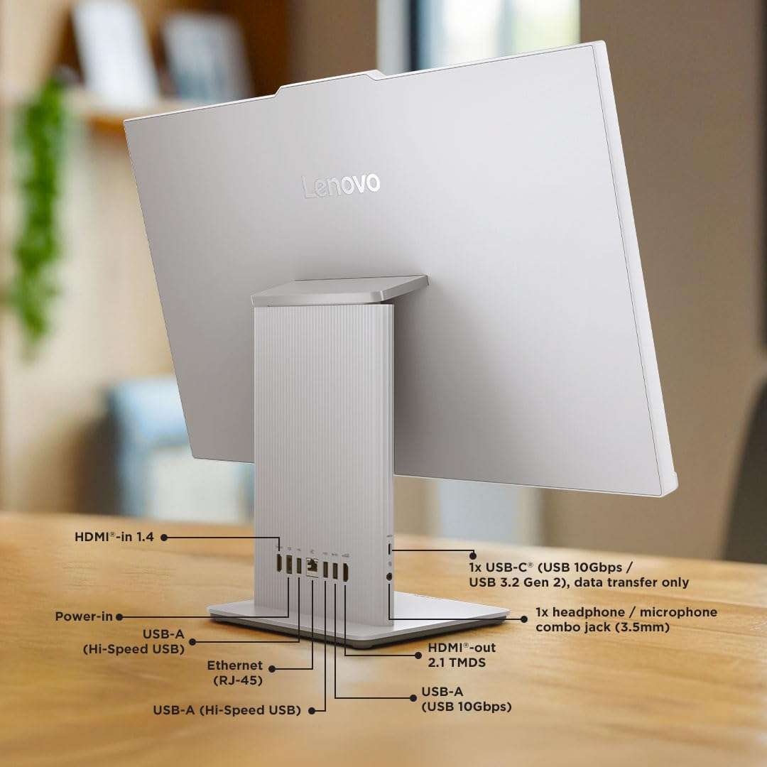 Lenovo IdeaCentre AIO 13th Gen Core™ i5-13420H 24" FHD IPS (16GB RAM/512GB SSD/Windows11/Office 24/3Wx2 Harman Speakers/Wireless EOS Keyboard & Mouse, Cloud Grey), F0HN00PHIN All-in-One Desktop 4