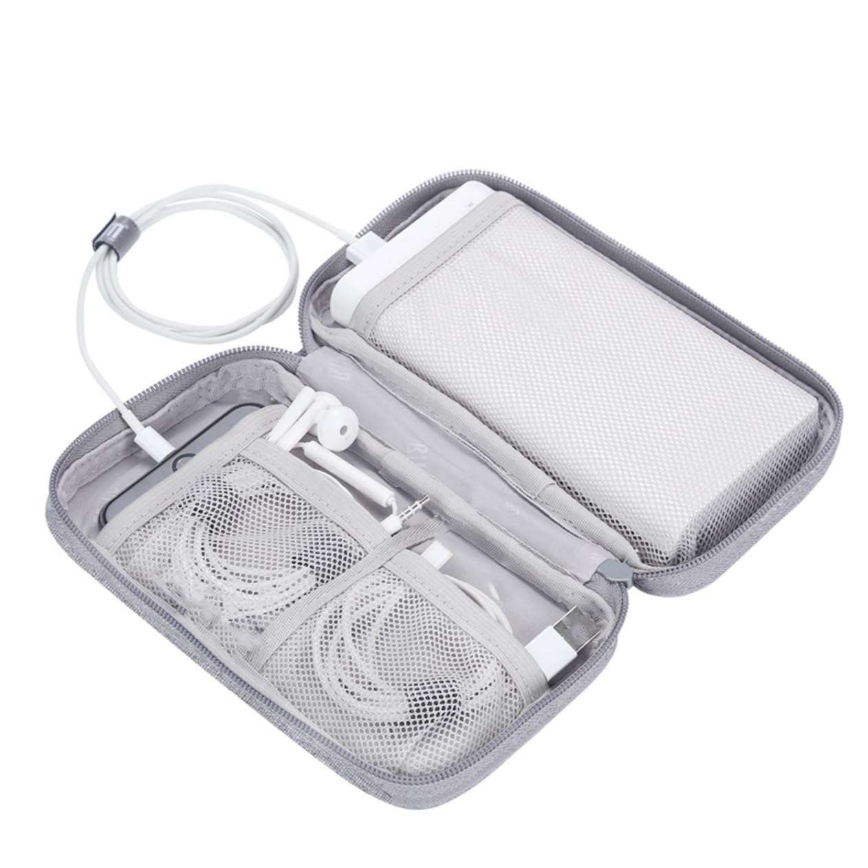 SWOOMEY Earphone Bag Earphone Pouch USB Cable Pouch USB Cable Bag Digital Accessories Organizer Grey 1