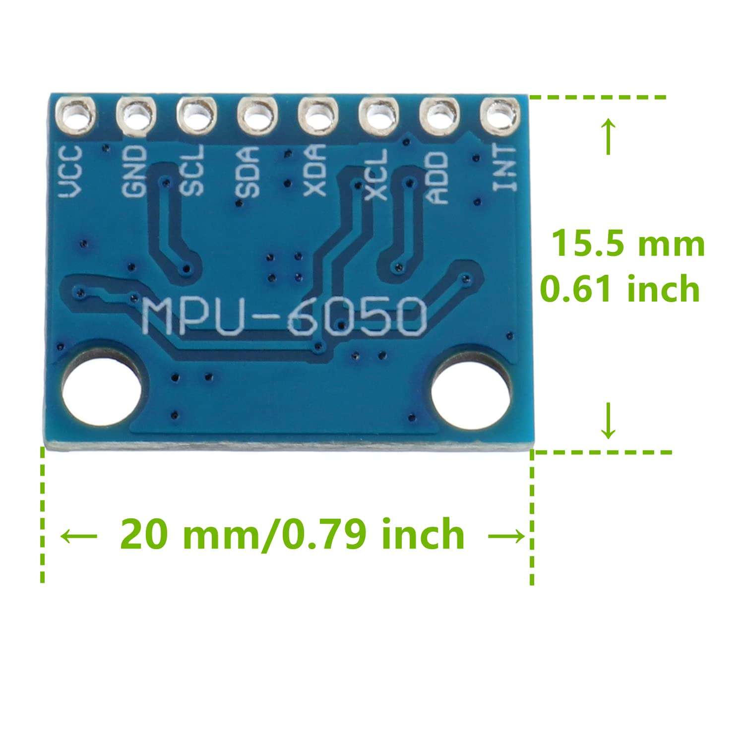 EPLZON 3pcs MPU-6050 GY-521 MPU6050 3 Axis Accelerometer Module 6 DOF Gyroscope Sensor Module 16 Bit AD Converter Data Output IIC I2C for Arduino 6