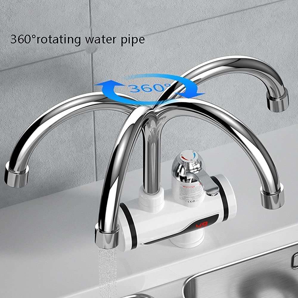 Instant Electric Water Heater Faucet Tap Hot Tap Home-Kitchen Water Heating Instantaneous Water Heater Tank Less for Tap,LED Electric Head Water Heaters for Home Kitchen 5