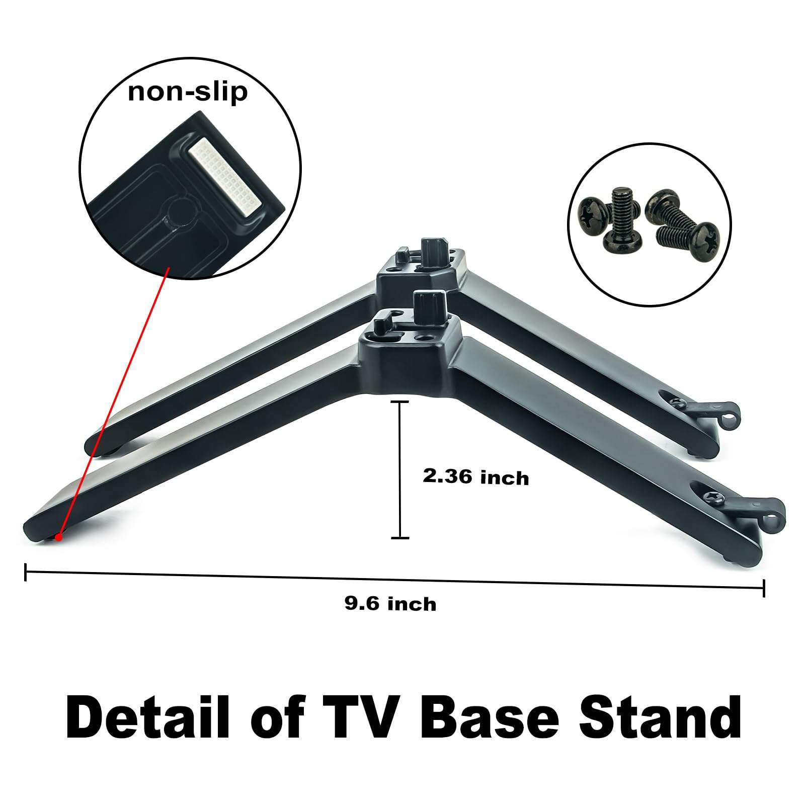 2087-L 2087-R TV Base Stand, Replacement TV Stand Legs fit for Toshiba 50-inch 55-inch Class C350 Series LED 4K UHD Smart TV 50C350LU 55C350LU - TV Stand Base with Screws 6