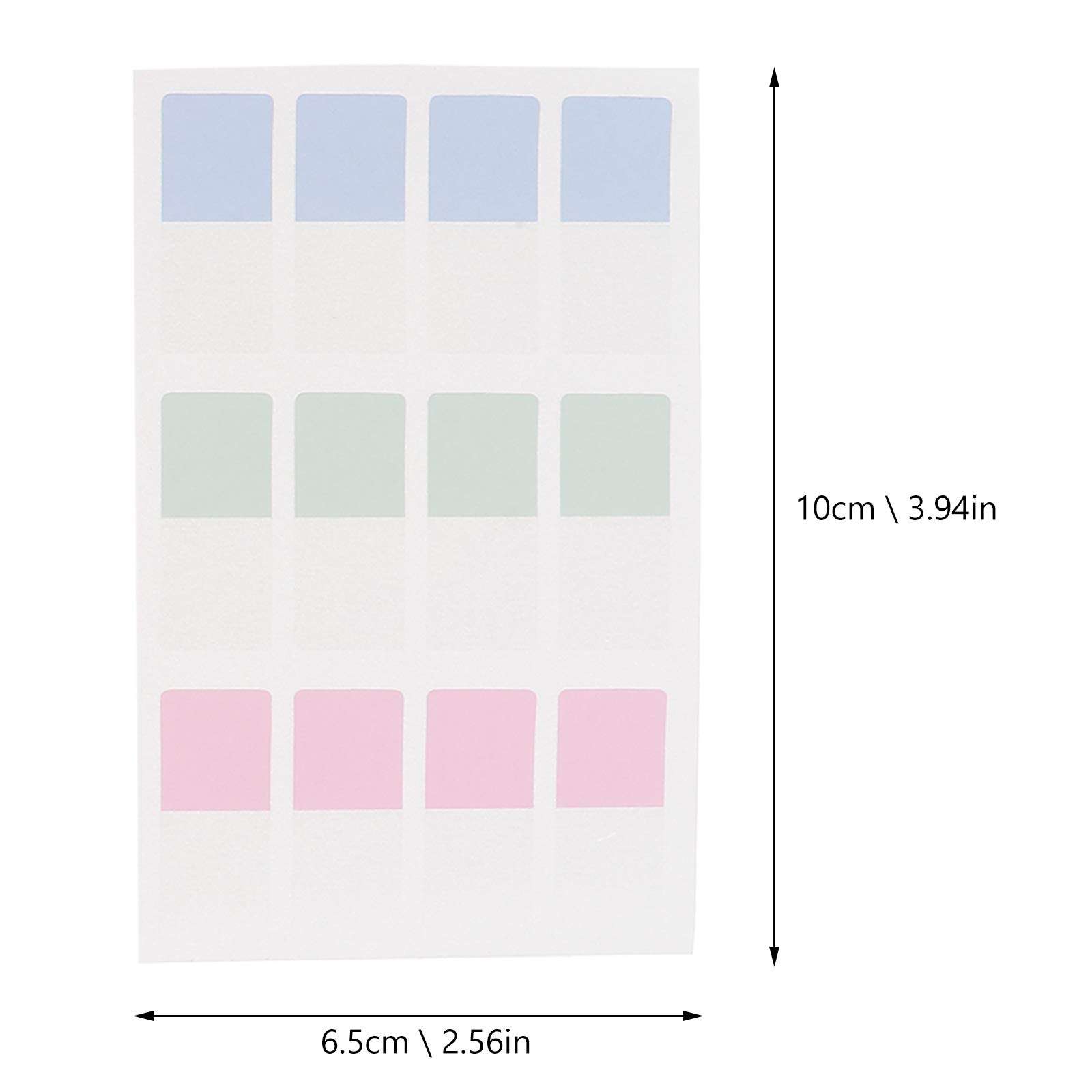 3 Sets Colorful Memo Sticker Fluorescent Film Memo Sticker Students Sticky Tabs 3