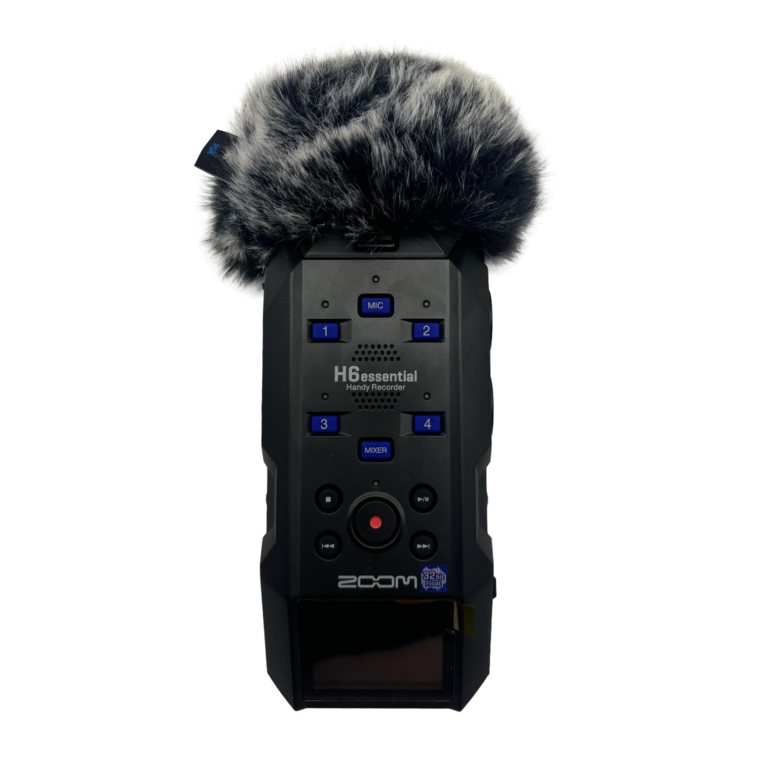 Dead Cat Pop Filter Fit For ZOOM H6essential Handy Portalble recorder Furry Windscreen&Foam Microphone Windshield Sponge cover (Black and White With Foam) 3