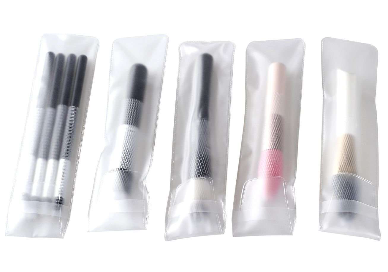 10Pvc: Clothobeauty 10 Pcs Cosmetic Makeup Brushes Protector PVC Bag/Pouch (Not Include The Brushes) (10Pvc) 4