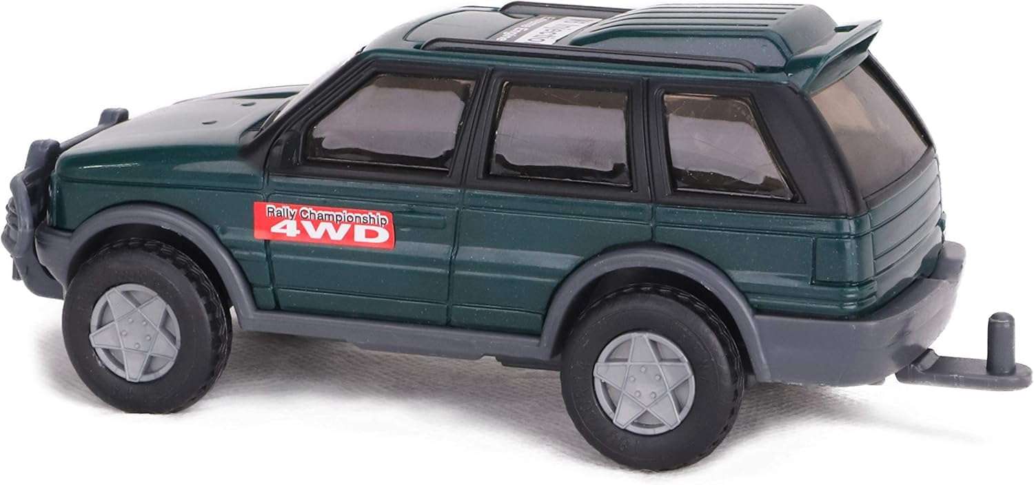 Toyland® Diecast Metal Car & Caravan Set Pull Along - 1:32 Scale (Green) 6