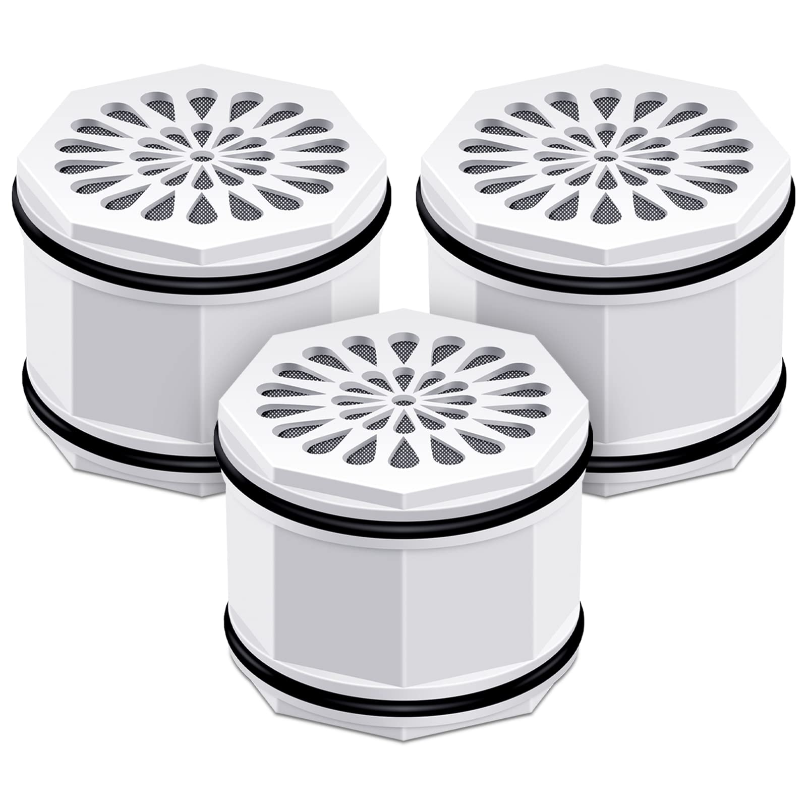ICEPURE WHR-140 Showerhead Shower Filter Cartridge, Replacement for Culligan WSH-C125, WSH-BN125,S-H200-C, S-H200-BN, S-W100-C, ISH-100, HSH-C135 Advanced KDF WTR Filtration Material, 3PACK 1