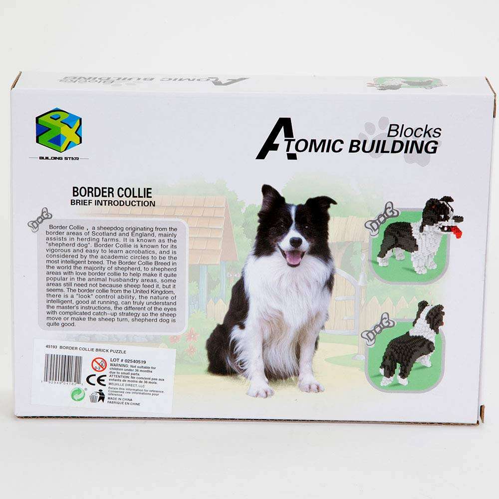 Bits and Pieces - Dog 3-D Block Puzzle - Dog Breed Building Blocks - Construction Model Set (Border Collie) 4