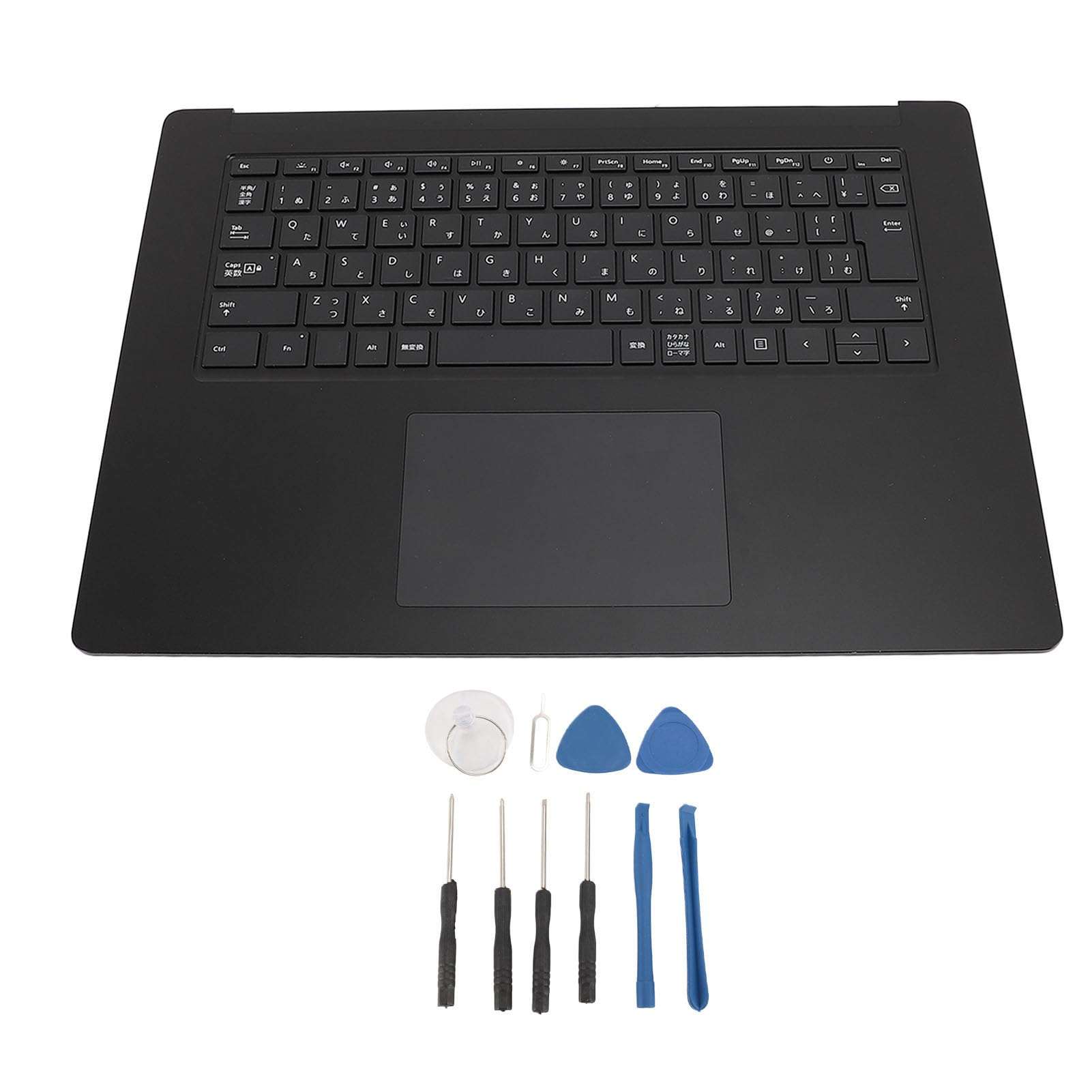 Wisoqu Replacement Keyboard for 15 Inch Laptop, Japanese Layout Laptop Keyboard with Touchpad and C Case, Laptop Palmrest Keyboard Touchpad Assembly Part 1