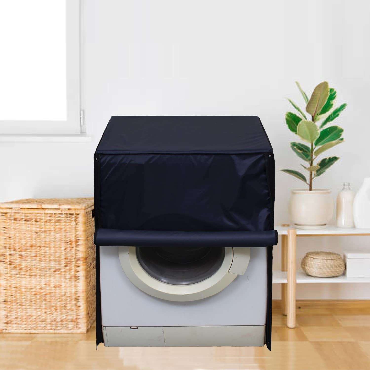 Star Weaves Washing Machine Cover for Samsung 7 Kg Fully-Automatic Front Loading WW70J42E0BX - Waterproof & Dustproof Cover Darkblue 6
