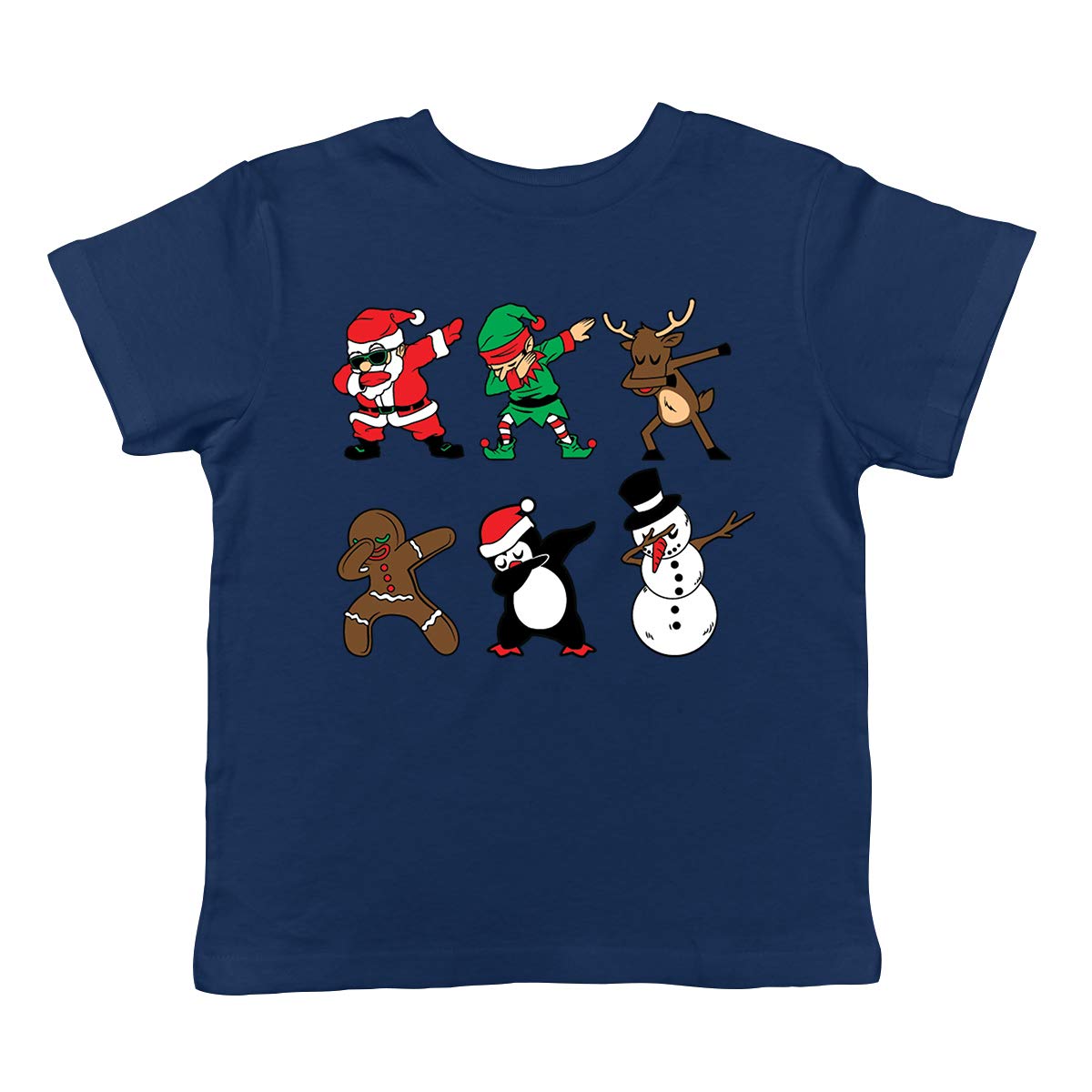SpiritForged Apparel Dabbing Christmas Characters Infant T-Shirt, Navy 18 Months 1