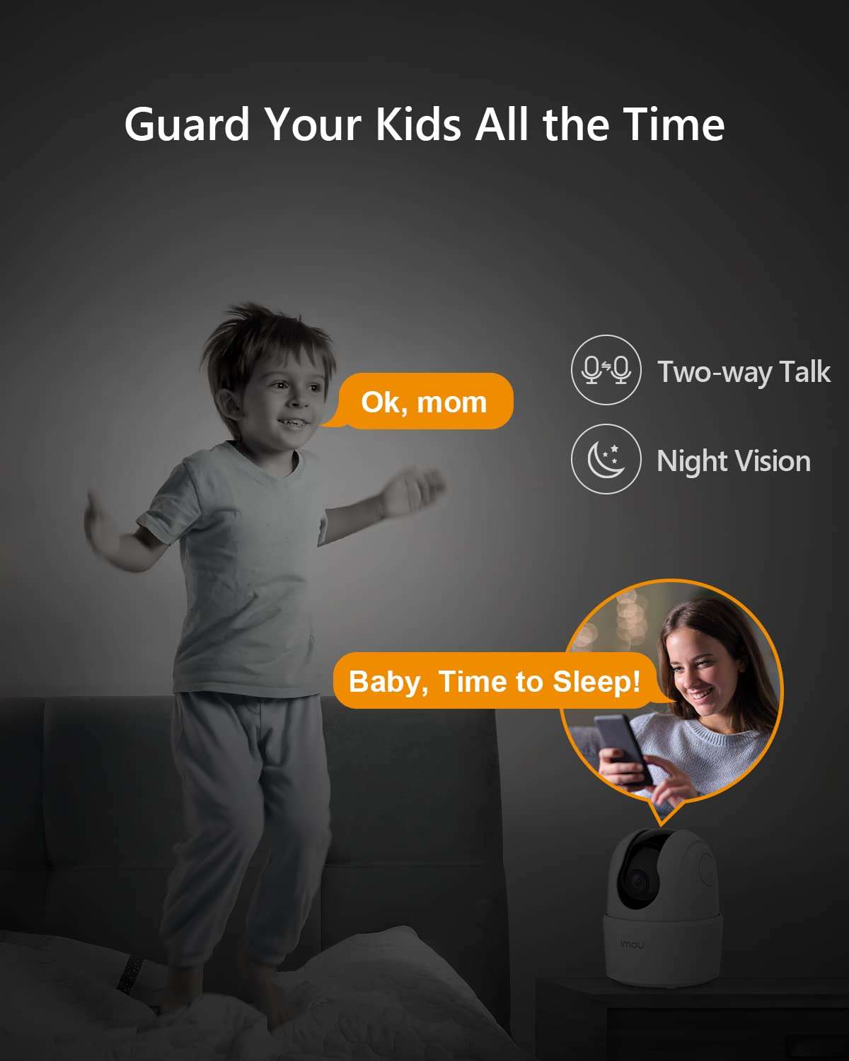 Imou 2K WiFi Security Camera Indoor Pet Dog Baby Camera with AI Human/Motion/Sound Detection, 360° Wireless IP Home Security Camera, Smart Tracking, Siren, Night Vision, 2-Way Audio, Works with Alexa 6