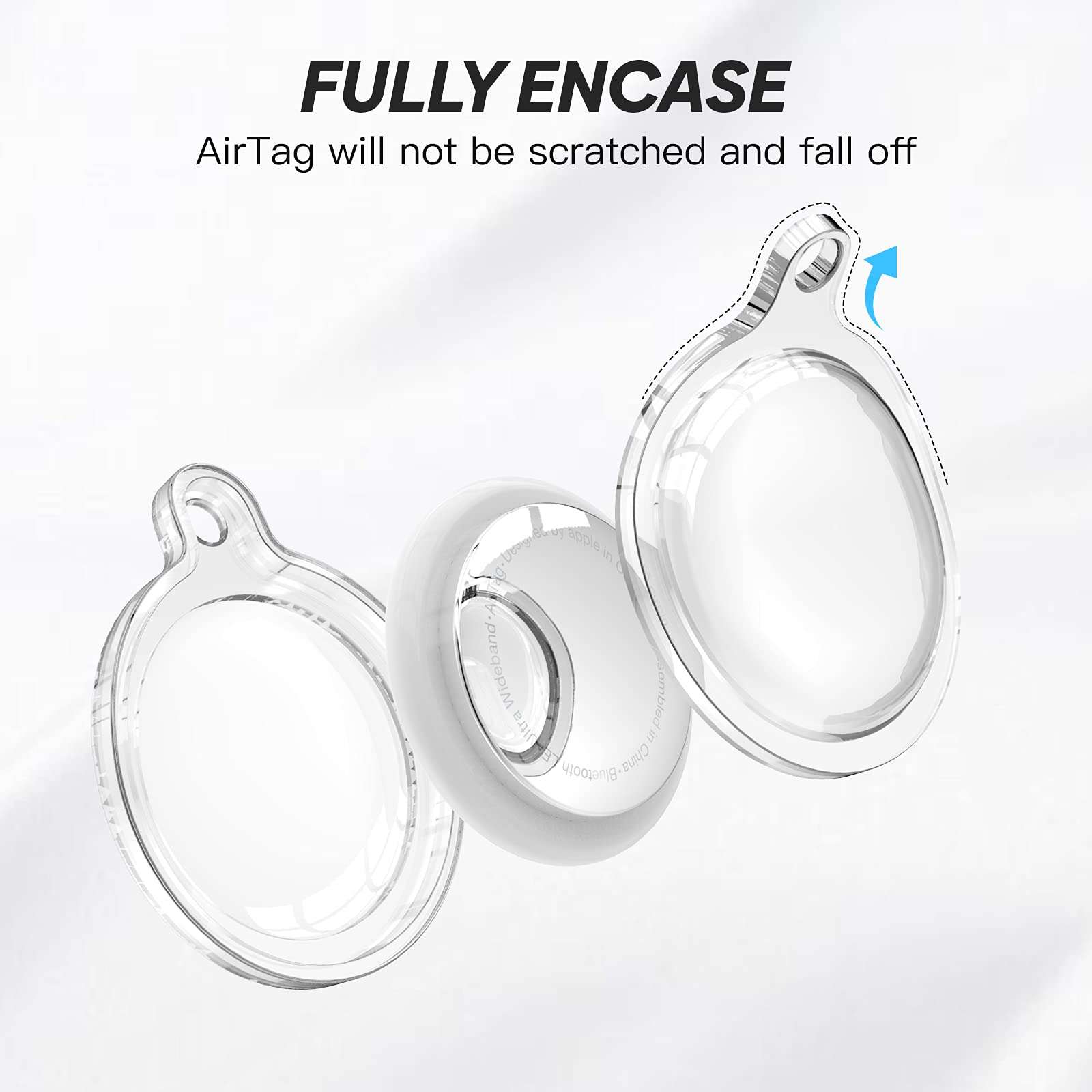 Airtag Necklace for Kids, Women & Adults | Adjustable Silicone Lanyard - Crystal Clear Waterproof Holder for Apple AirTag | Discreet Tracking Jewelry for Safety​ 6