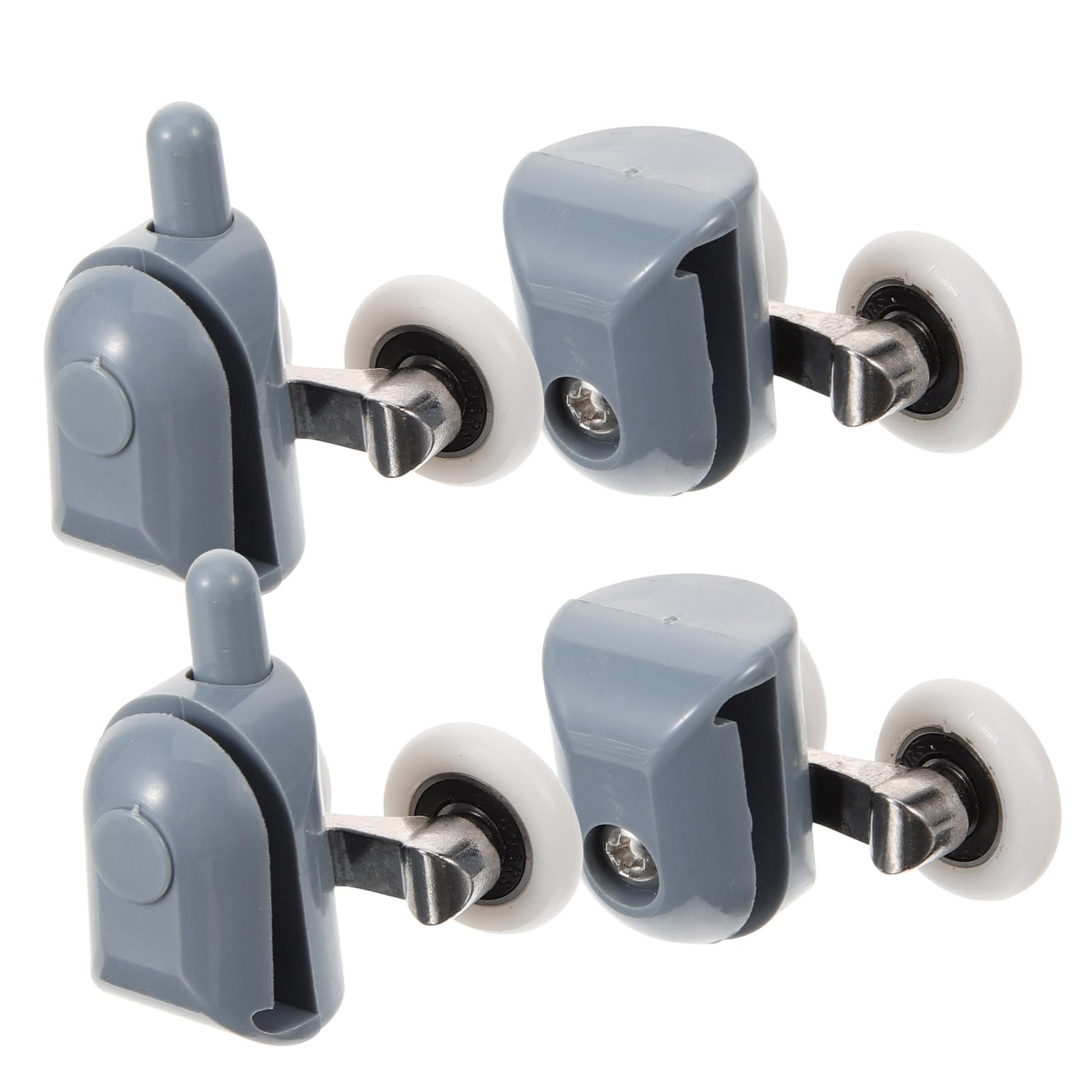 BUTIFULSIC 4pcs Glass Stopper Roller Wheels Shower Door Rollers Shower Door Wheels Shower Door Parts Shower Door Replacement Parts Sliding Door Walker Glass Door Runners Plastic