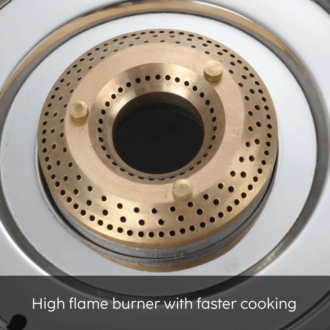 Glen 3 High Flame Brass Burner Toughened Glass Top | LPG Gas Stoves | Black | Manual Ignition | ISI Certified | SS Drip Trays | Revolving Nozzle | Ergonomic Knobs | 2 Year Warranty | 1030 GT HF BB BL 5