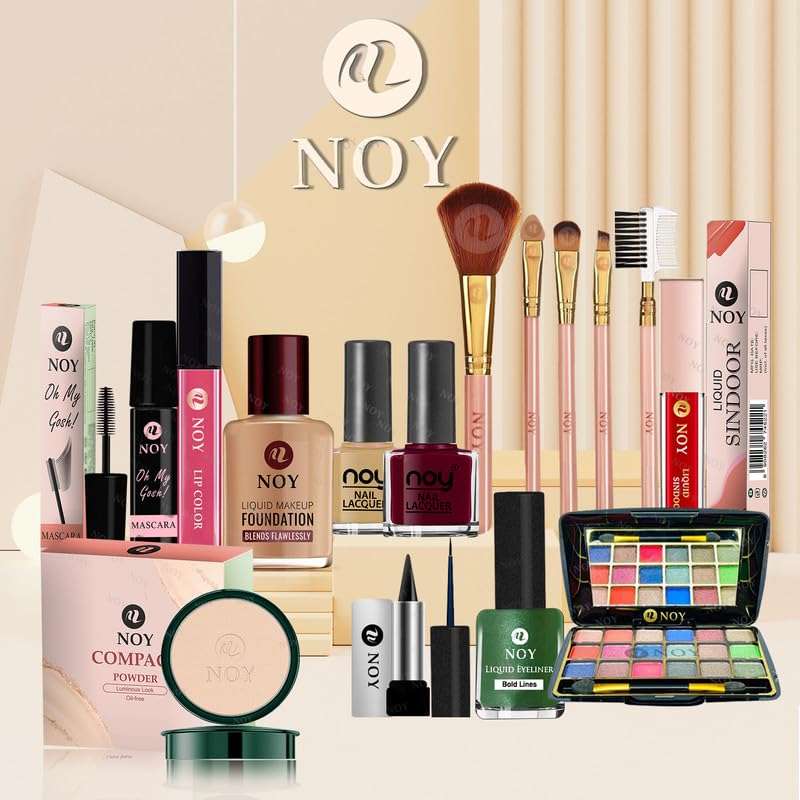 NOY Essentials Travel Friendly Makeup Kit Waterproof Beauty on the Go Long Lasting All Day & Weightless NY#258 (Pack of-15) 1