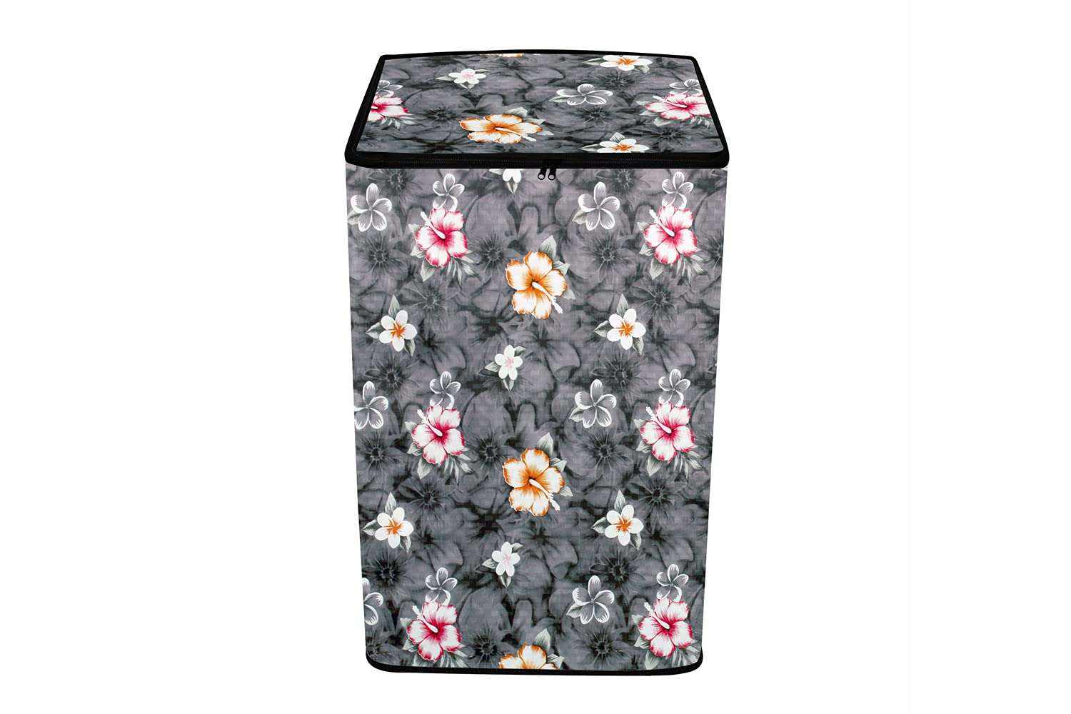 The Furnishing Tree Washing Machine Cover Floral Grey Compatible for Godrej 6.5 Kg Fully-Automatic Top Loading WT EON 651 PFH 6