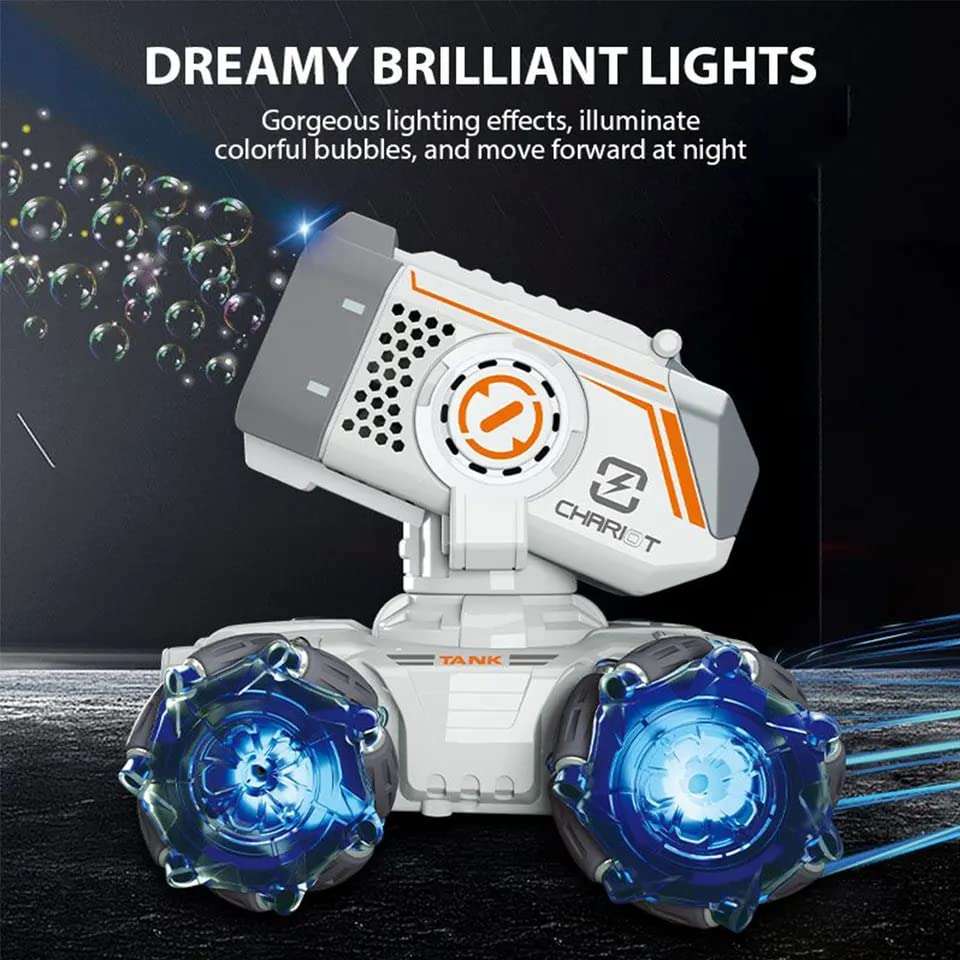 Blaze Cloud Rc Tank Car 4wd for Boys Stem Cool Toys 5 6 7 8 9 10 11 12 Year Olds 2 in 1 Gravity Watch Radio Control RC Car 12-Hole Bubble Rechargeable Stunt Car Remote Control Rc Tank 4