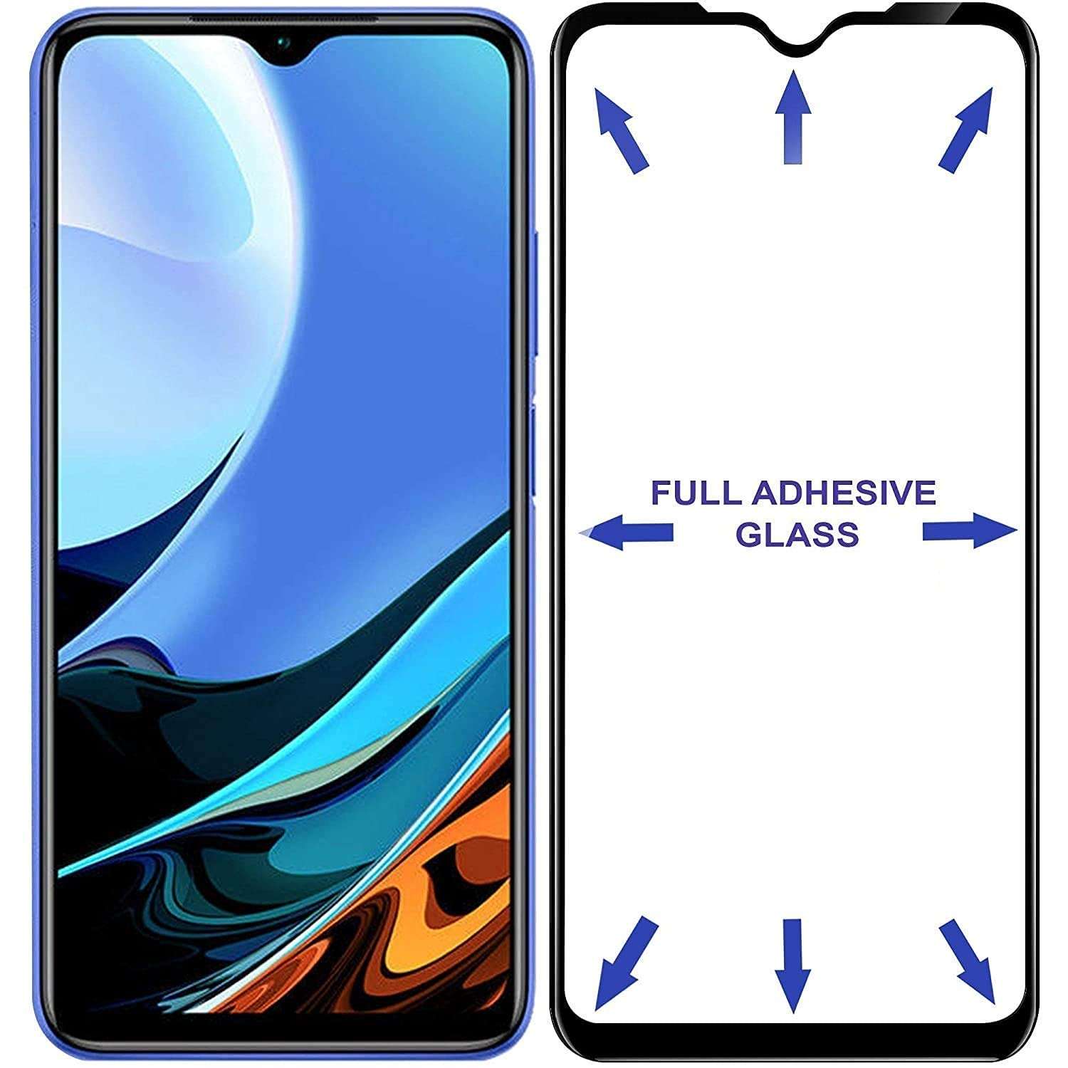 DD SON (Black 11D Tempered Glass for Redmi 9 Prime/Xiaomi Poco M2/Poco M3/Redmi 9 Power (2020) (11D) -Edge to Edge Full Screen Coverage 5