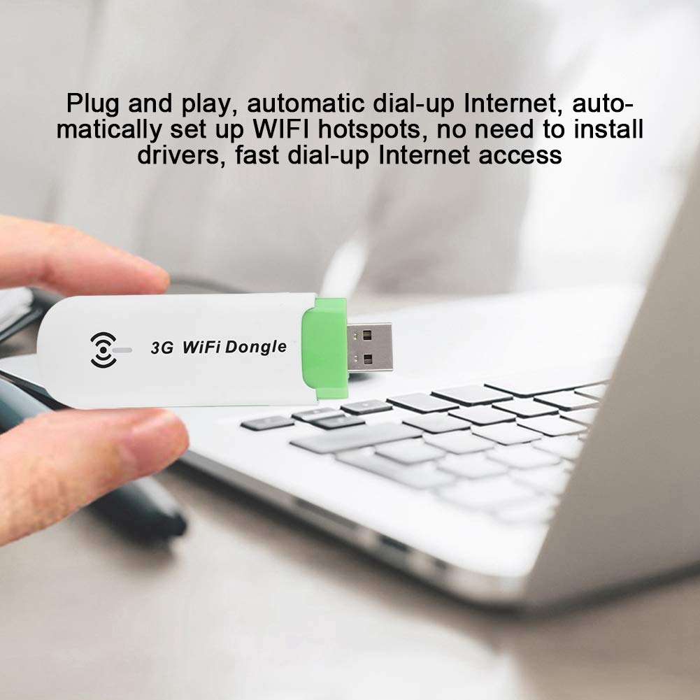 3G WiFi Modem,3G USB Mobile Hotspot,WiFi Dongle,Support USIM/SIM,T-Flash Memory up to 32G,Portable Mini USB WiFi Hotspot,Router up to 9 Users Connect,Support WCDMA(White) 3
