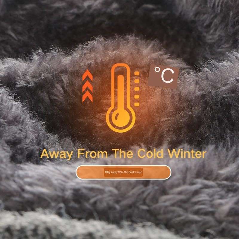 BaronHong Mens Winter Hat Knit Earflap Hat Stocking Caps with Ears Beanie Hat(LightGray-Beanie,M) 3