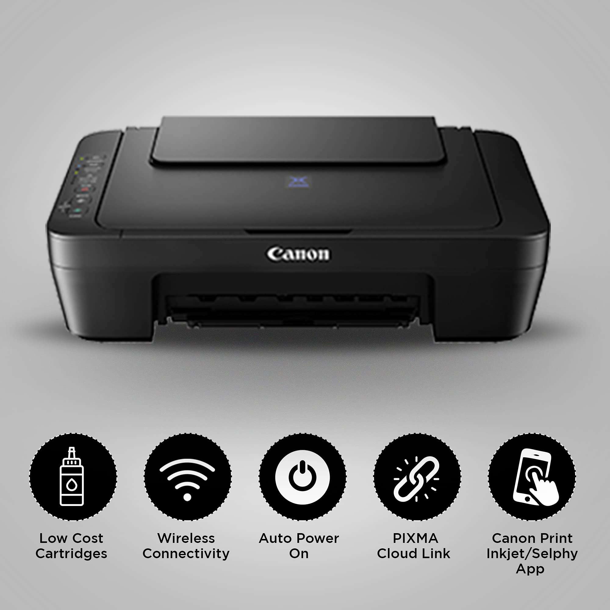 Canon Pixma E470 All-in-One wireless Color Home Inkjet Printers (Black) 6