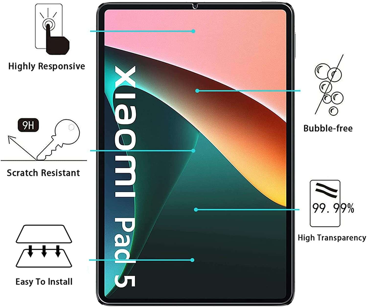 ProElite Premium Tempered Glass Screen Protector for Xiaomi Mi Pad 5 11" 6