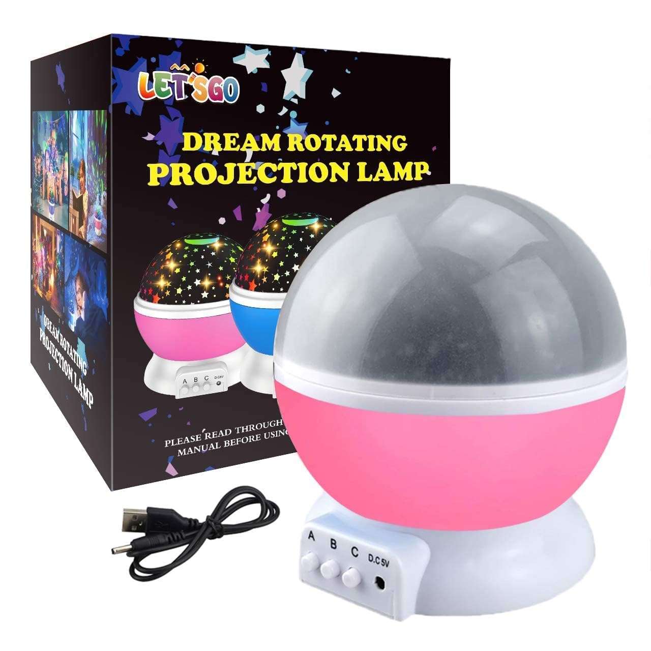 Moknest Star Projector for Kids 1-10 Years - Girls and Boys Birthday Gifts, Christmas Presents, Sensory Baby Toys (Pink) 3