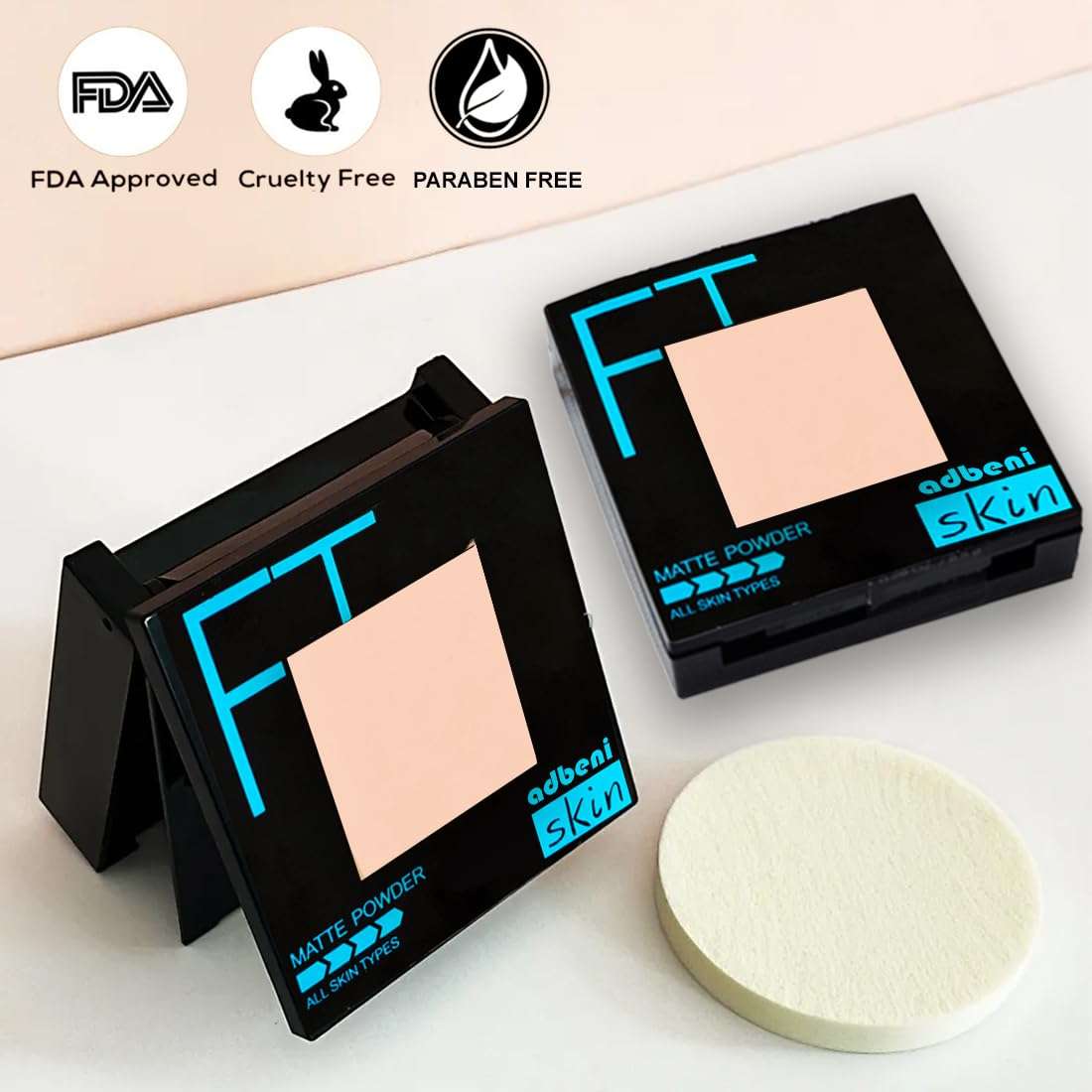 Adbeni Fit Matte Skin Compact Powder 20gm | A Dynamic Fusion of Effortless Coverage | Luminous Radiance & Flawless Skin Perfection | All Skin Types (Shade-01) 4
