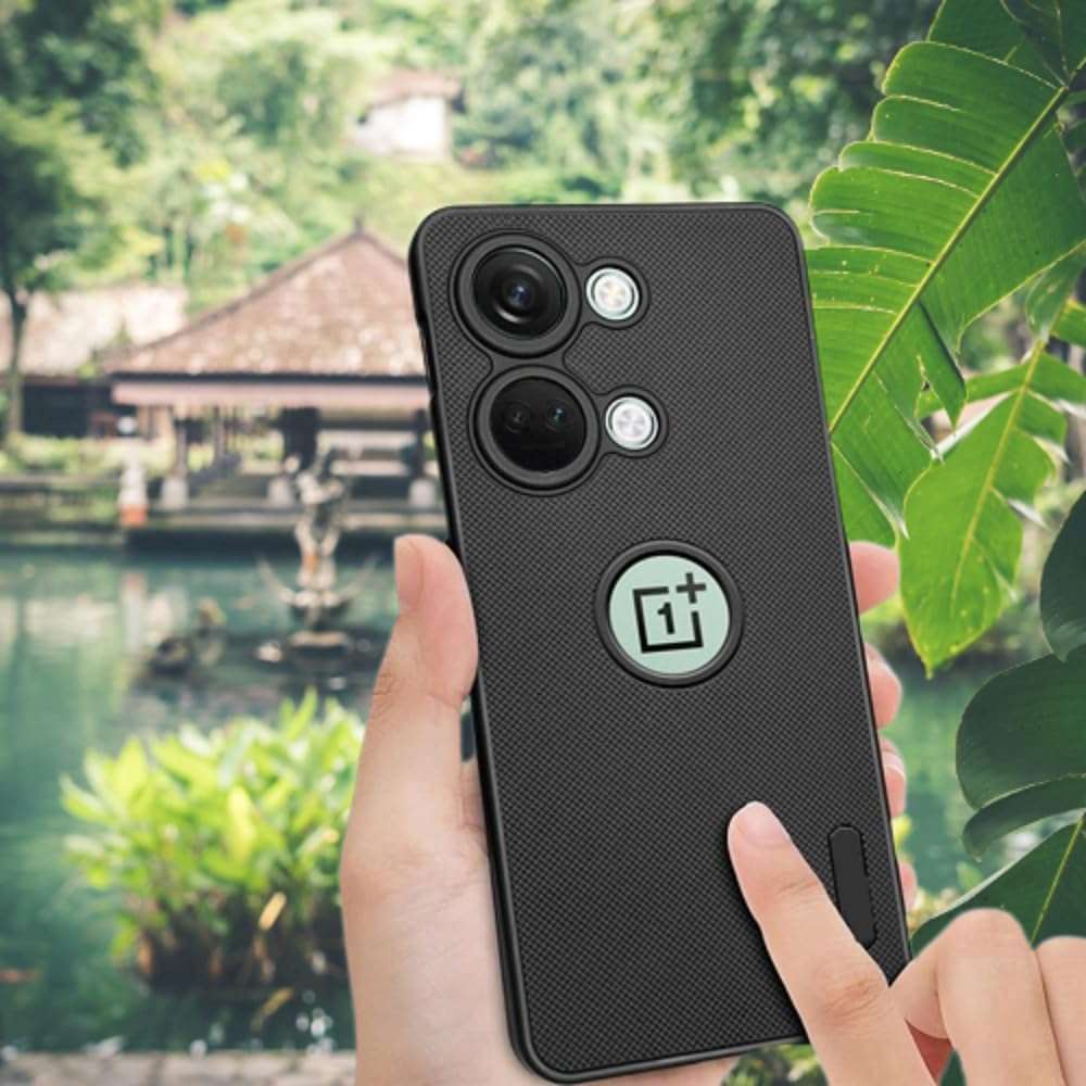 ZARALA Dotted Silicon Back Case Cover for OnePlus Nord 3 5G | Camera Bumper Protection Back Cover (Matte Black) 4