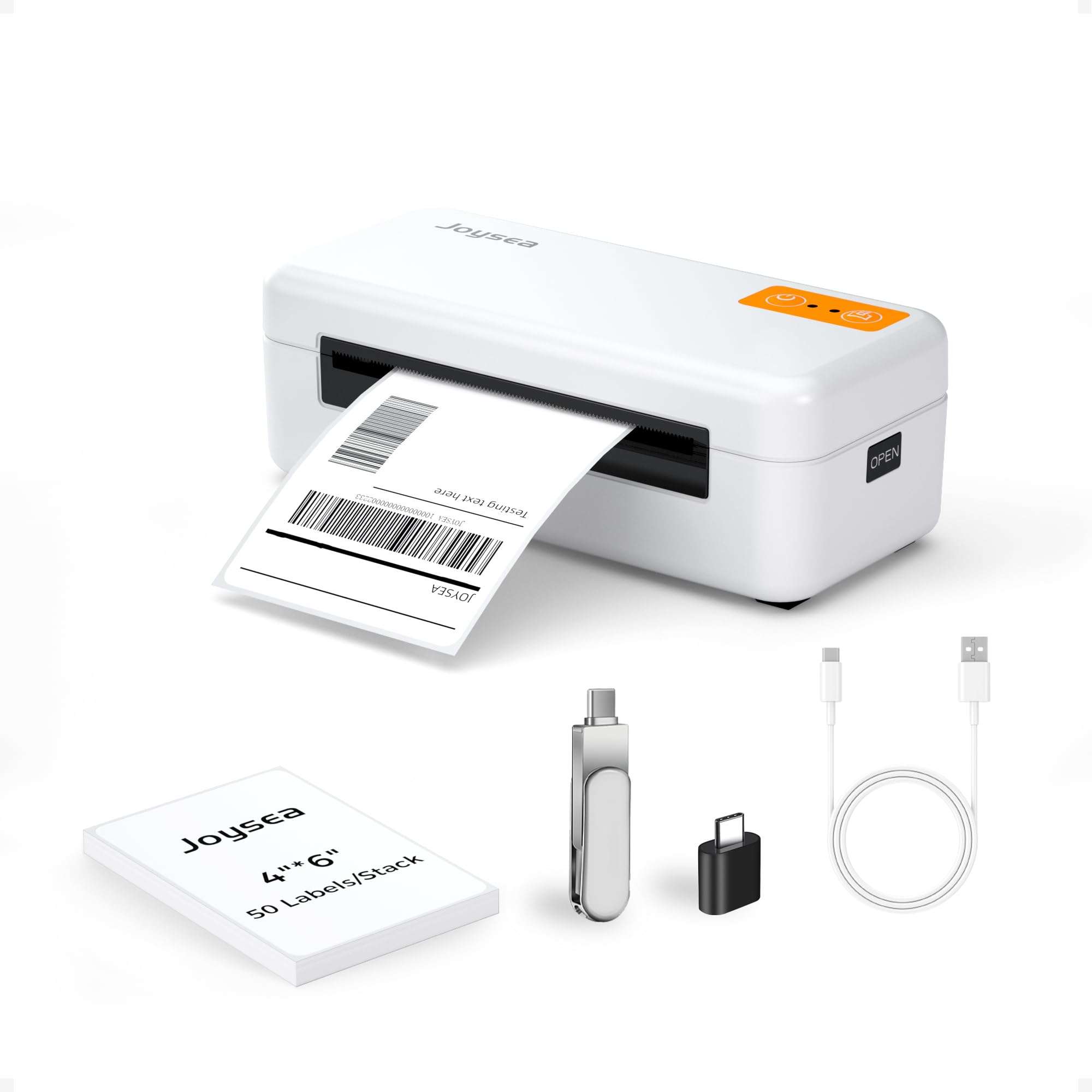 Joysea Bluetooth Shipping Label Printer, E41 Pro 4x6 Wireless Thermal Printer for Amazon, FedEx, USPS Labels, Compatible with iOS, Android, Windows Mac 1