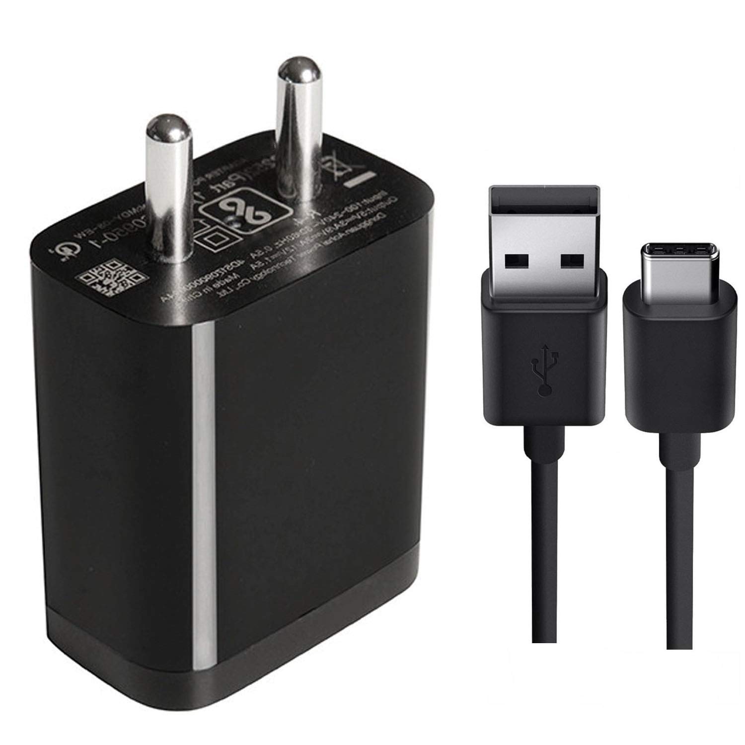 5W to 18W Charger for Sam-Sung Galaxy S22 Plus / S 22 Plus Charger Original Adapter Like Wall Charger | Mobile Charger | Fast Charger | Android USB Charger With 1 Meter USB Type C Charging Data Cable (3 Amp, TMI14, Black)