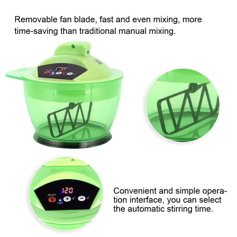 Coloring Hair Color Bowl Electric Color Mixer Hair Salon Color Mixer Mixing Bowl, Electric Hair Cream Bowl Mixers Tool[green] 6