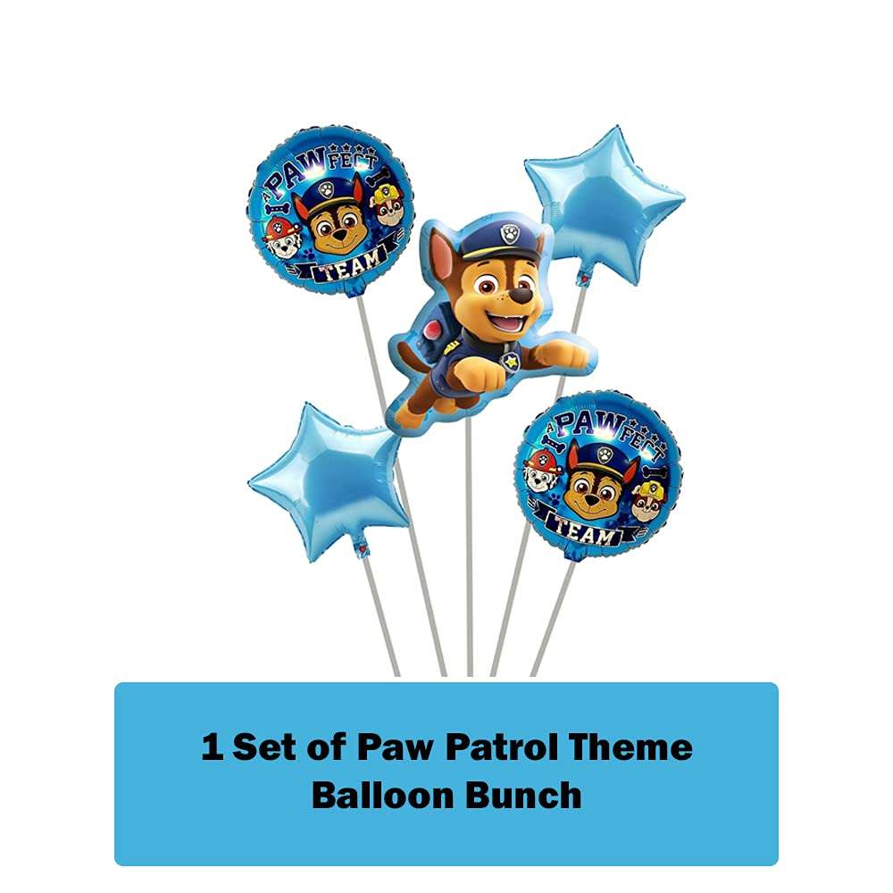 CherishX.com Paw Patrol Theme Kids Birthday decoration Items - Pack of 27 Pcs - Paw Patrol theme balloons, Happy Birthday Banner, Metallic and Non Metallic Balloons 4