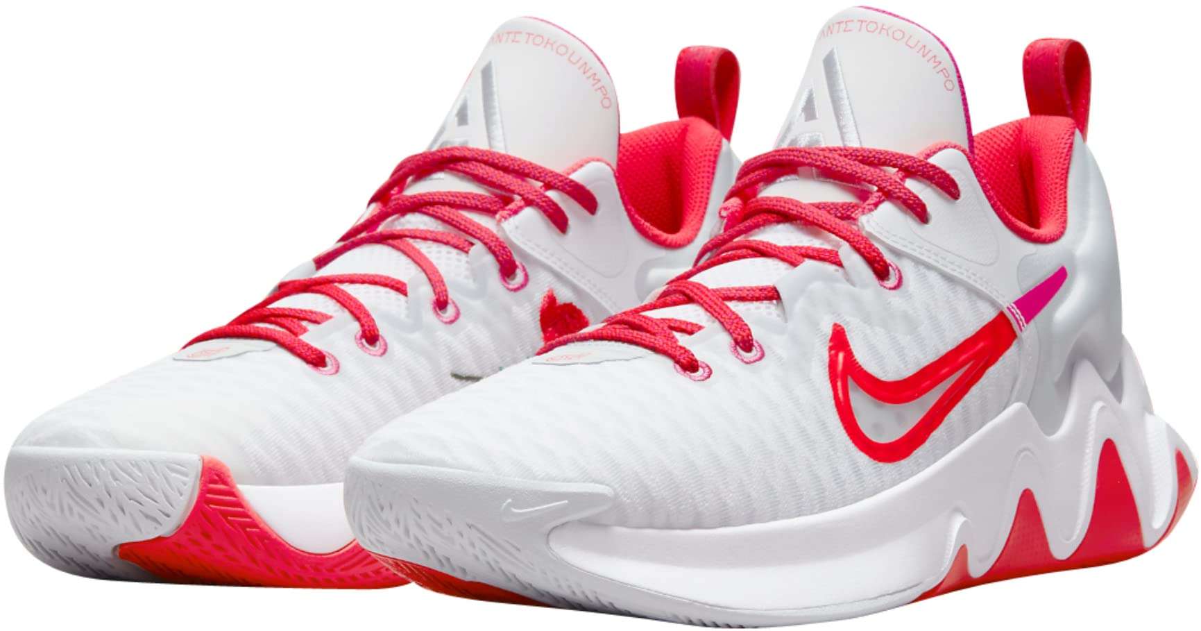Giannis Immortality (CZ4099-101) Basketball Shoes, White/Red, Size: 11.5 3