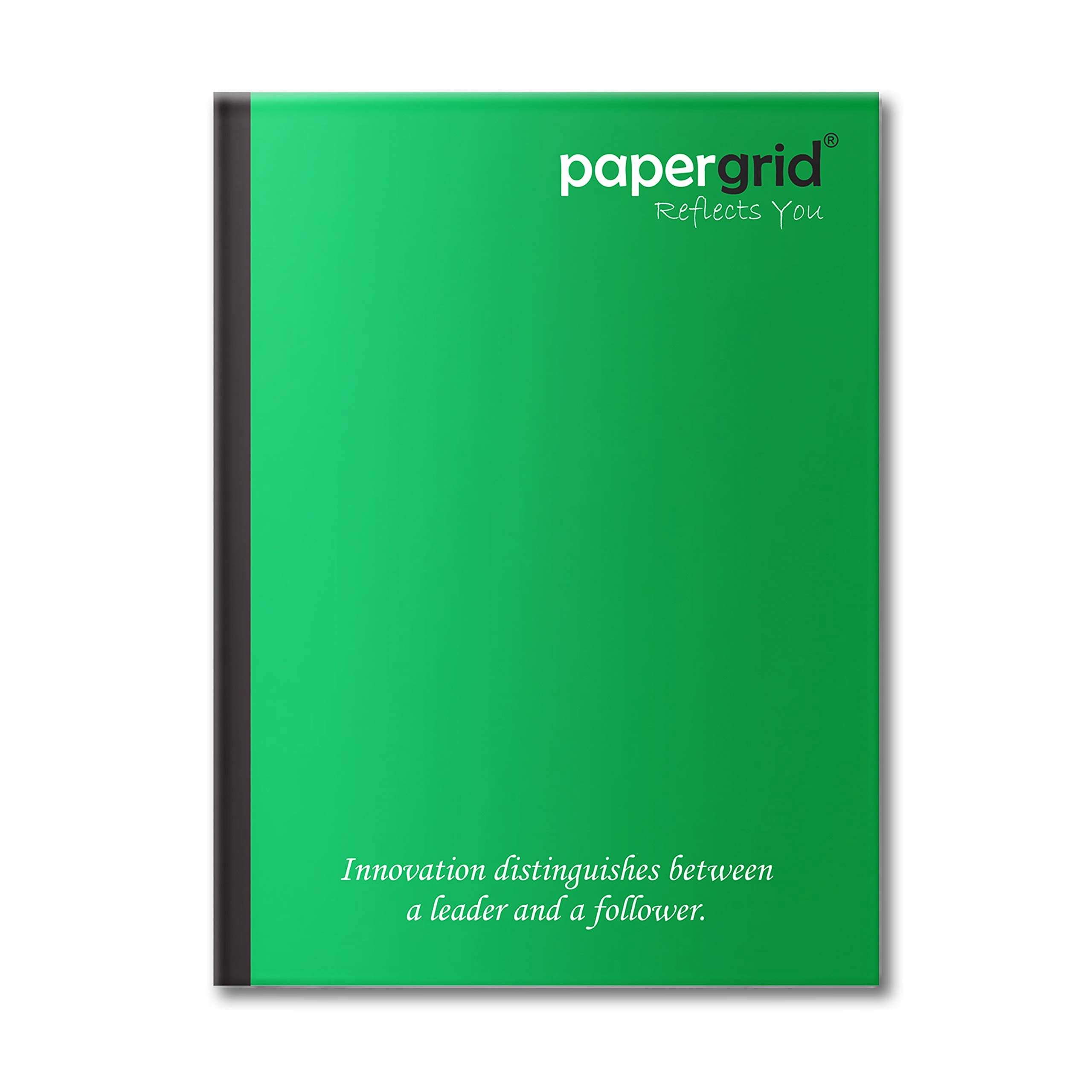 papergrid Notebook - King Size (24 cm x 18 cm), Interleaf, 160 Pages, Soft Cover - Pack of 6 5