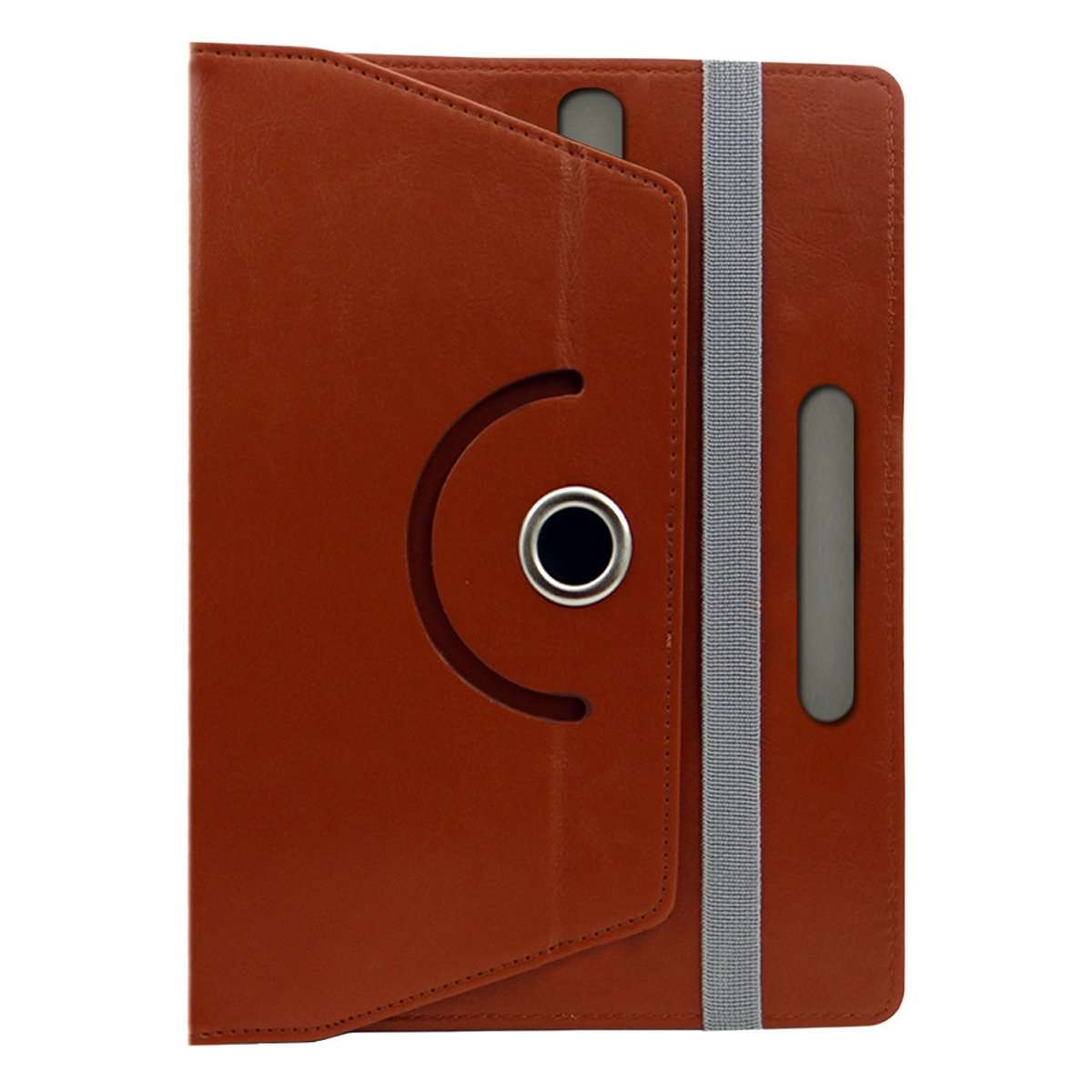 Acm Rotating Leather Flip Case Compatible with Datawind Moregmax 4g7 Tablet Cover Stand Brown 3