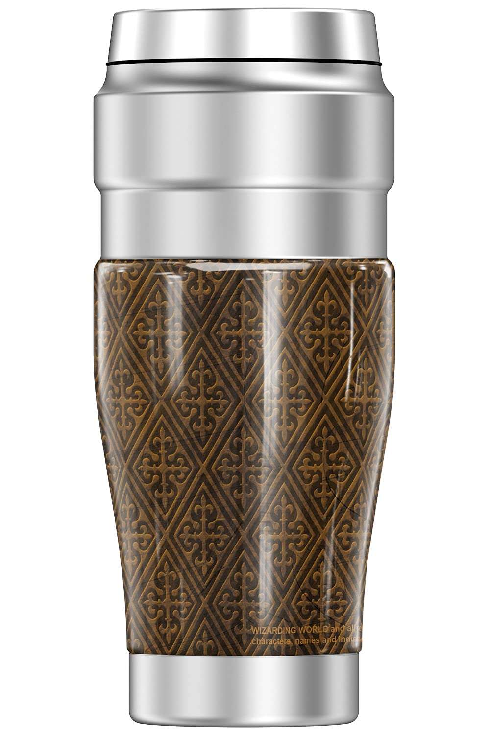 Harry Potter Hufflepuff House Crest THERMOS STAINLESS KING Stainless Steel Travel Tumbler, Vacuum insulated & Double Wall, 16oz 3