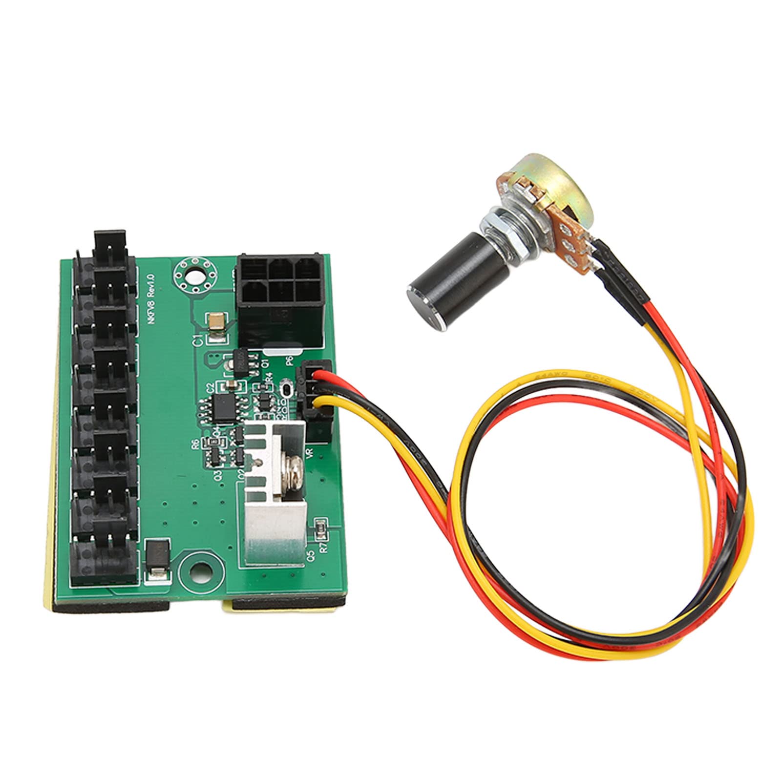 PC Fan Hub, PC Chassis Cooling Fan Hub 6Pin Power Supply for Motherboard for PC Chassis 5