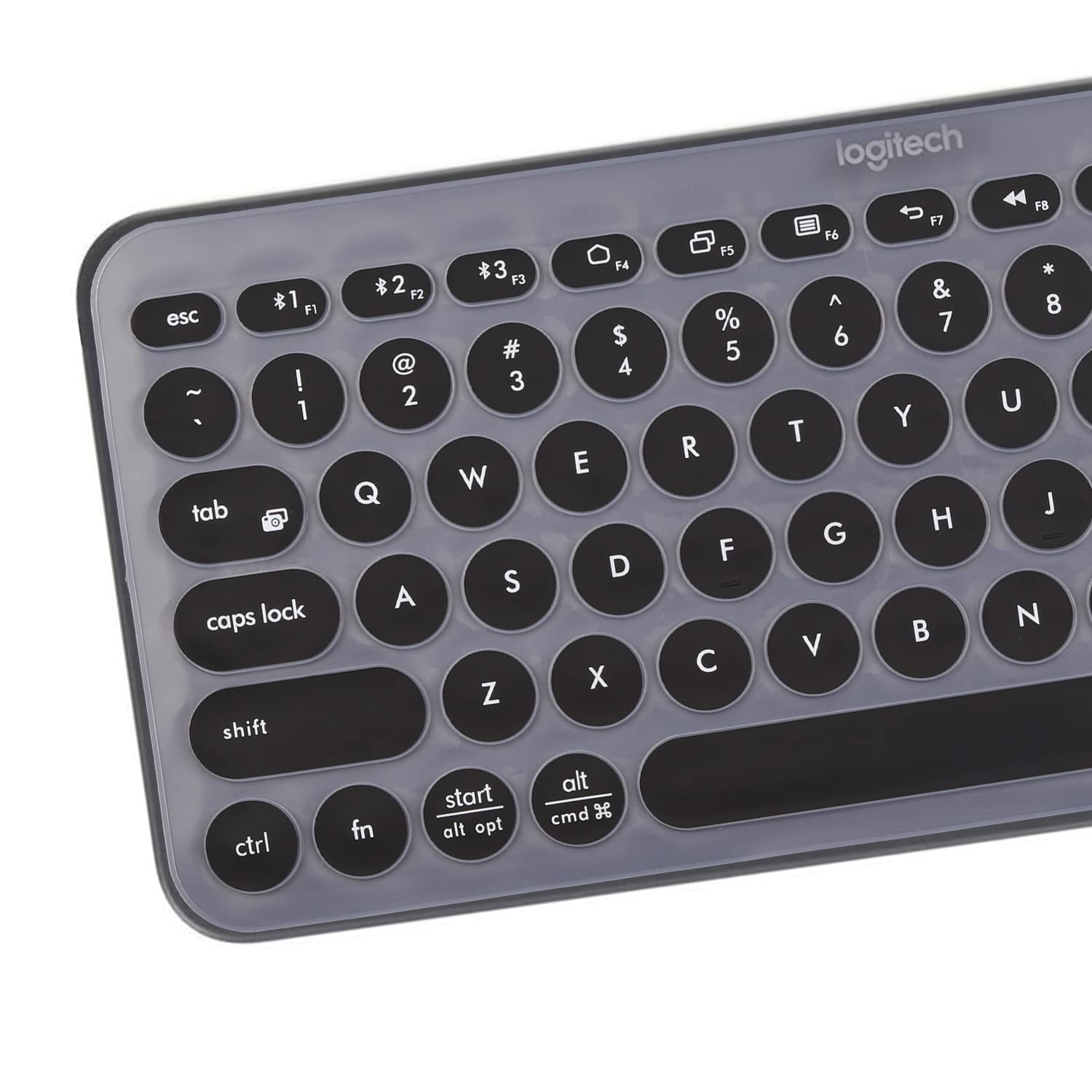 MUBUY Keyboard Cover Skin for Logitech K380 Ultra-Thin Silicone Keyboard Cover -BK 2