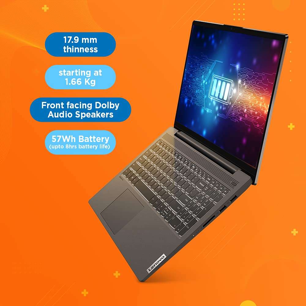 Lenovo IdeaPad Slim 5 AMD Ryzen 7 5700U 15.6"(39.62cm) FHD IPS Laptop (16GB/512GB SSD/Win 11/Office 2021/Backlit KB/Fingerprint/HD Camera/3 Month Game Pass/Graphite Grey/1.66Kg), 82LN00JSIN 3