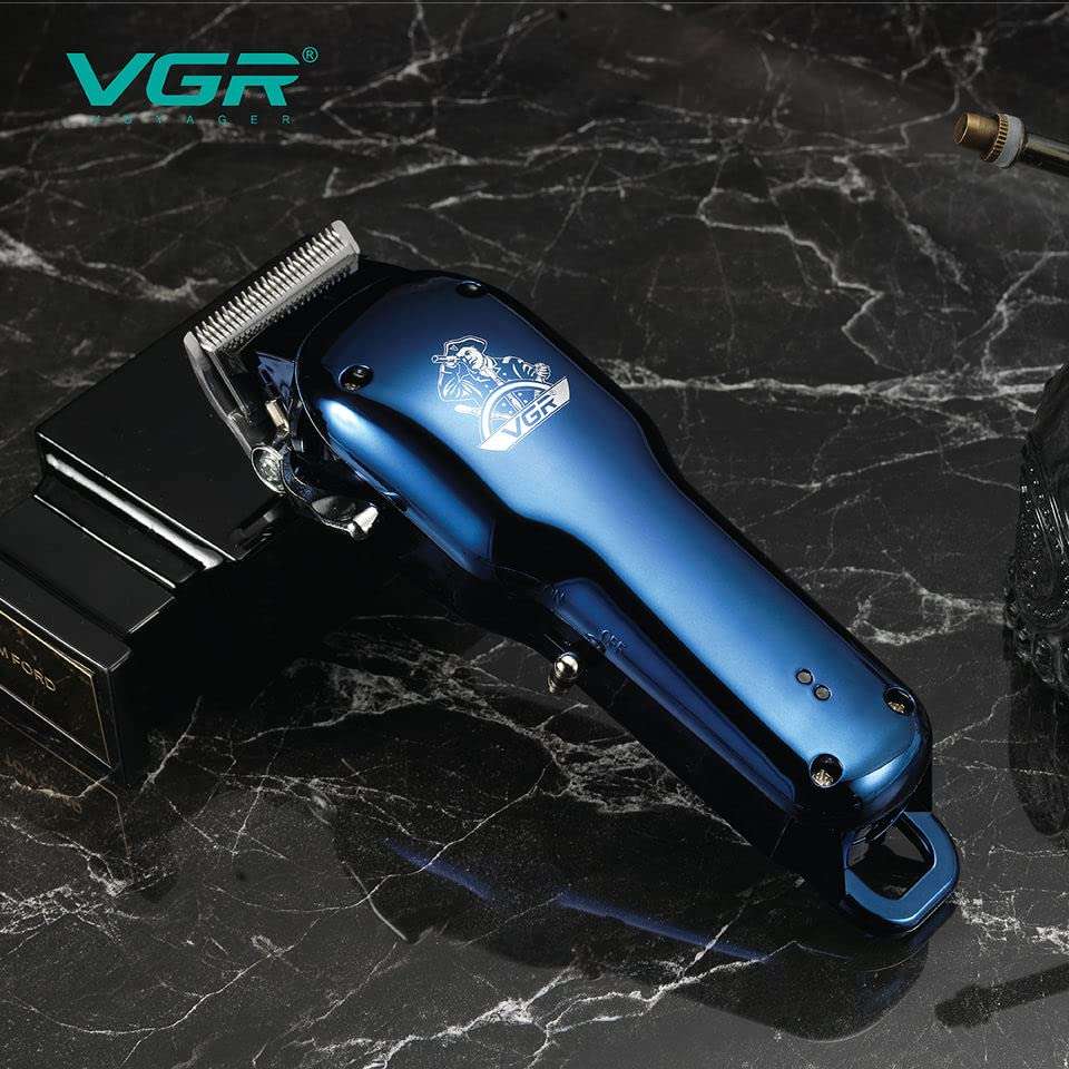 VGR V-679 Professional Salon Series Hair Clipper/Hair Trimmer for Men, 180 min Runtime with 4 Length Settings (Blue) 3