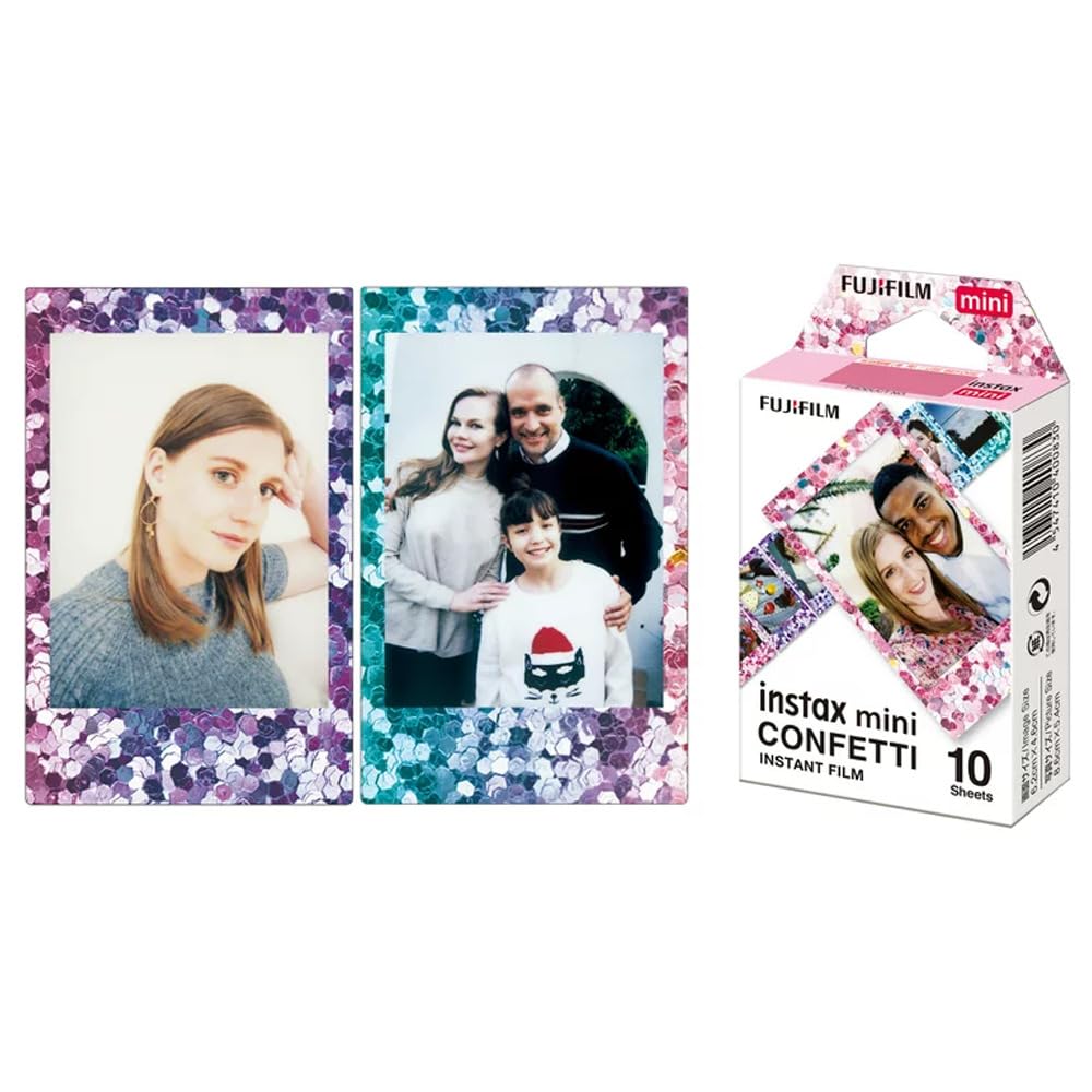 Fujifilm Instax Confetti Mini Film (10 Exposures, 3-Pack) Vibrant Colorful Instant Photos, Compatible with Fujifilm Instax Mini Cameras,Captivate Memories with Stunning Confetti Designs (3 Items) 4
